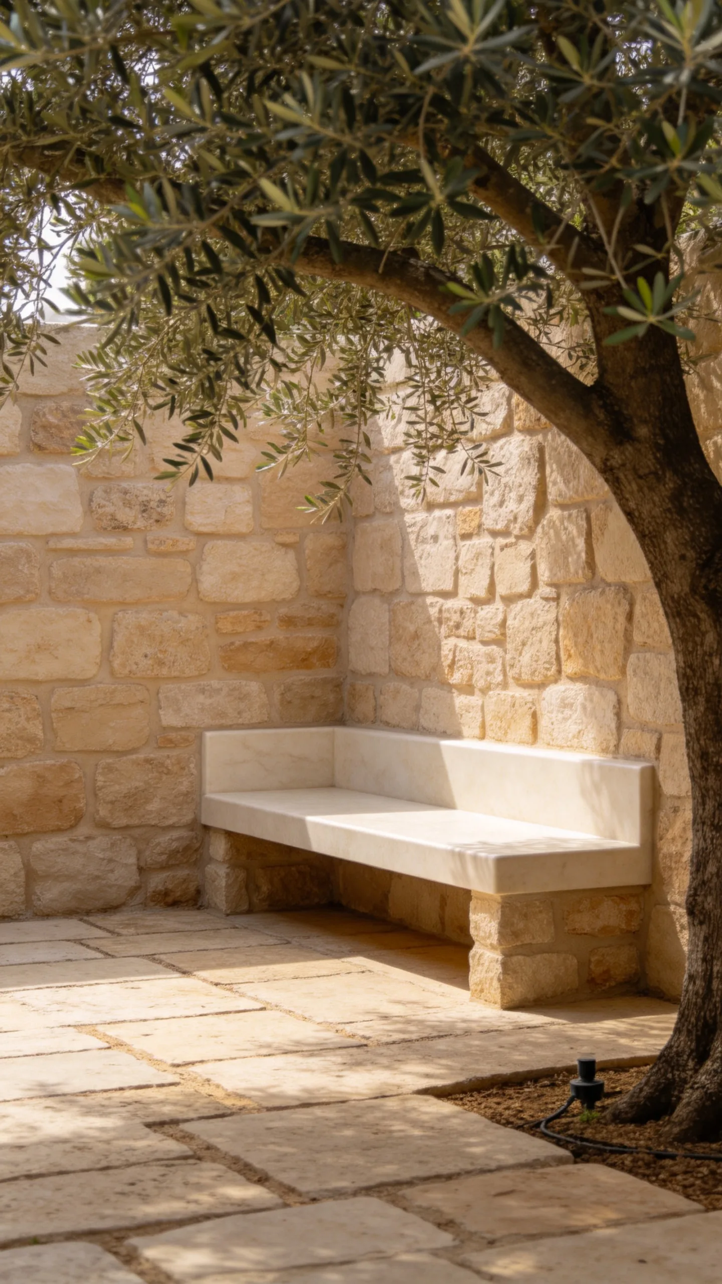 12. Build a Stone Seat into a Garden Wall