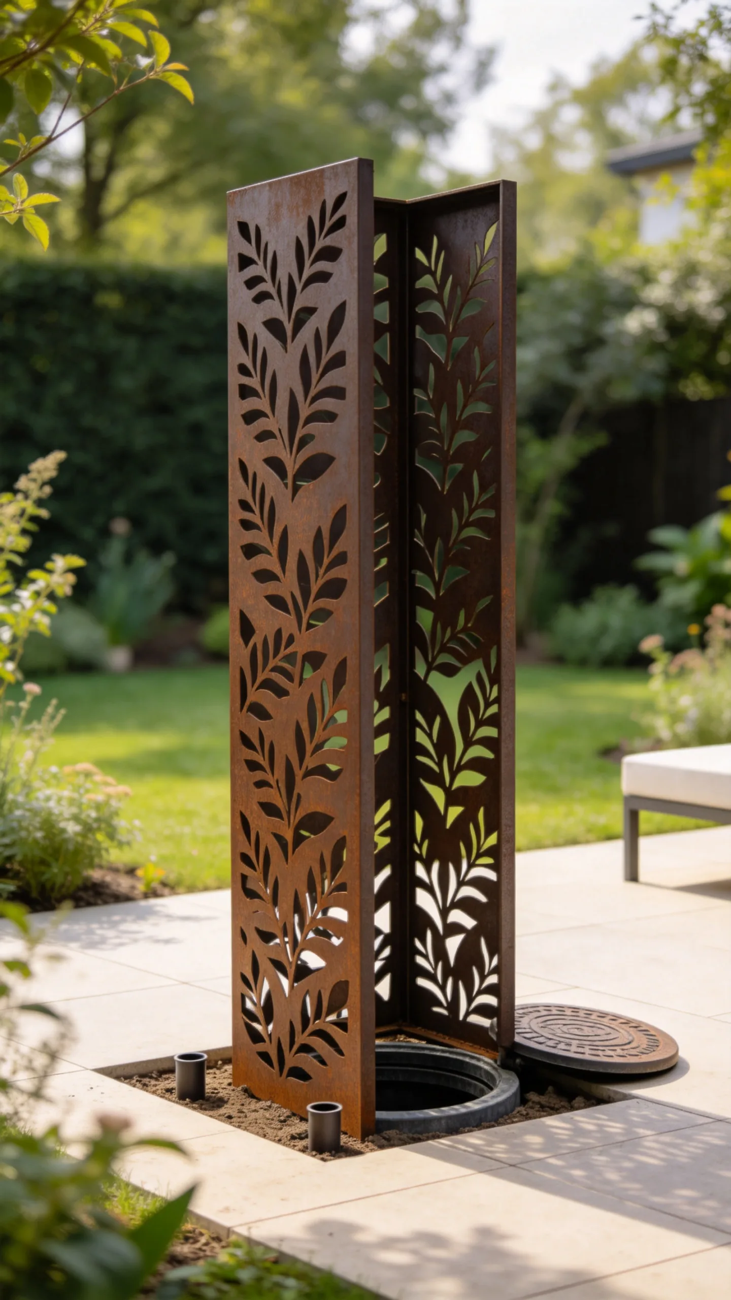 12. Decorative Metal Garden Screen