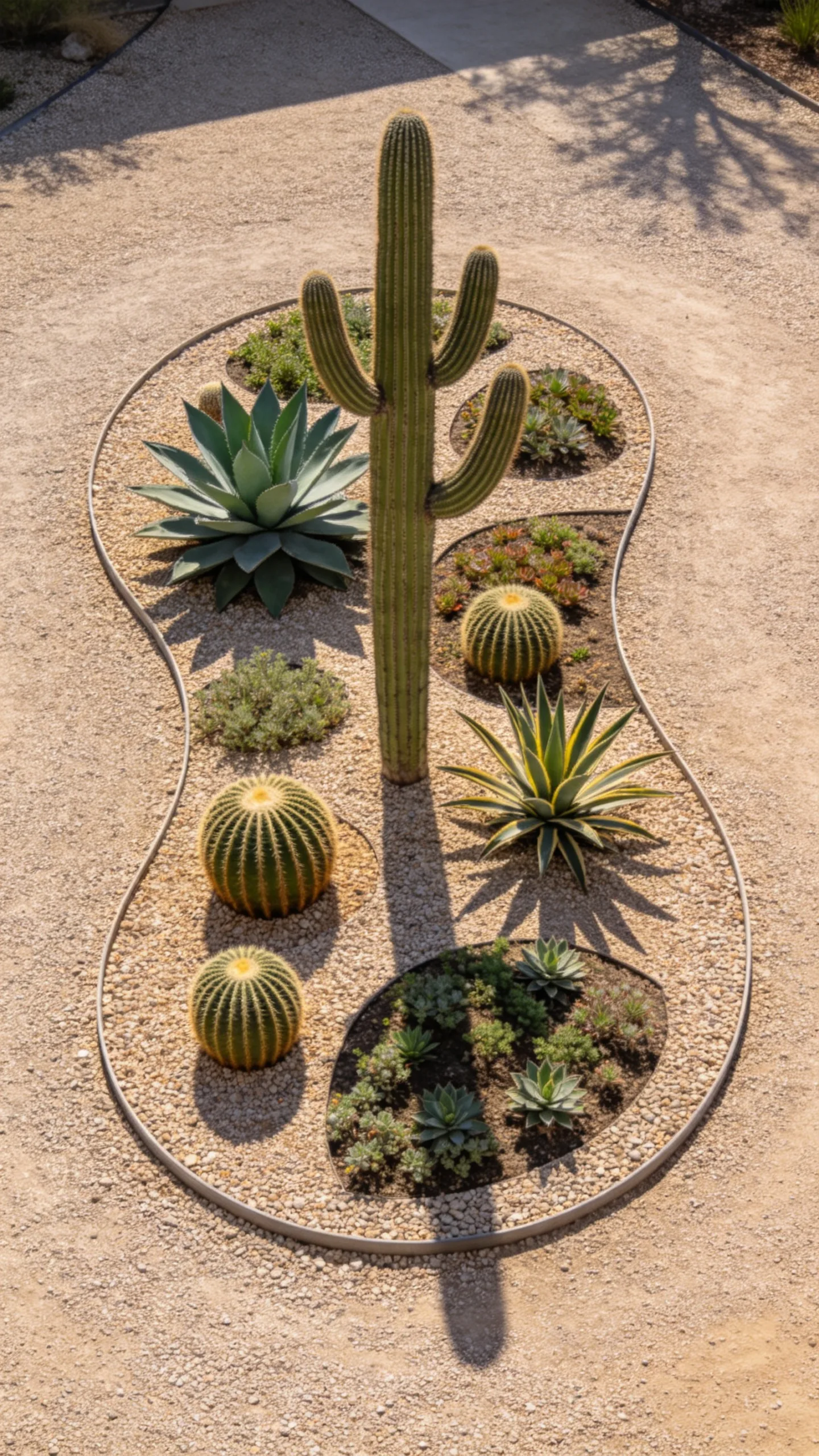13. Desert-Inspired Cactus and Agave Island