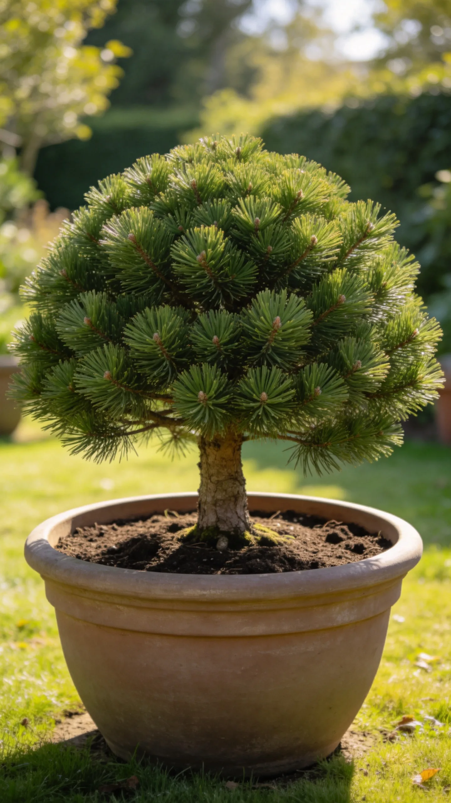 14. Dwarf Mugo Pine for a Low-Maintenance Pot