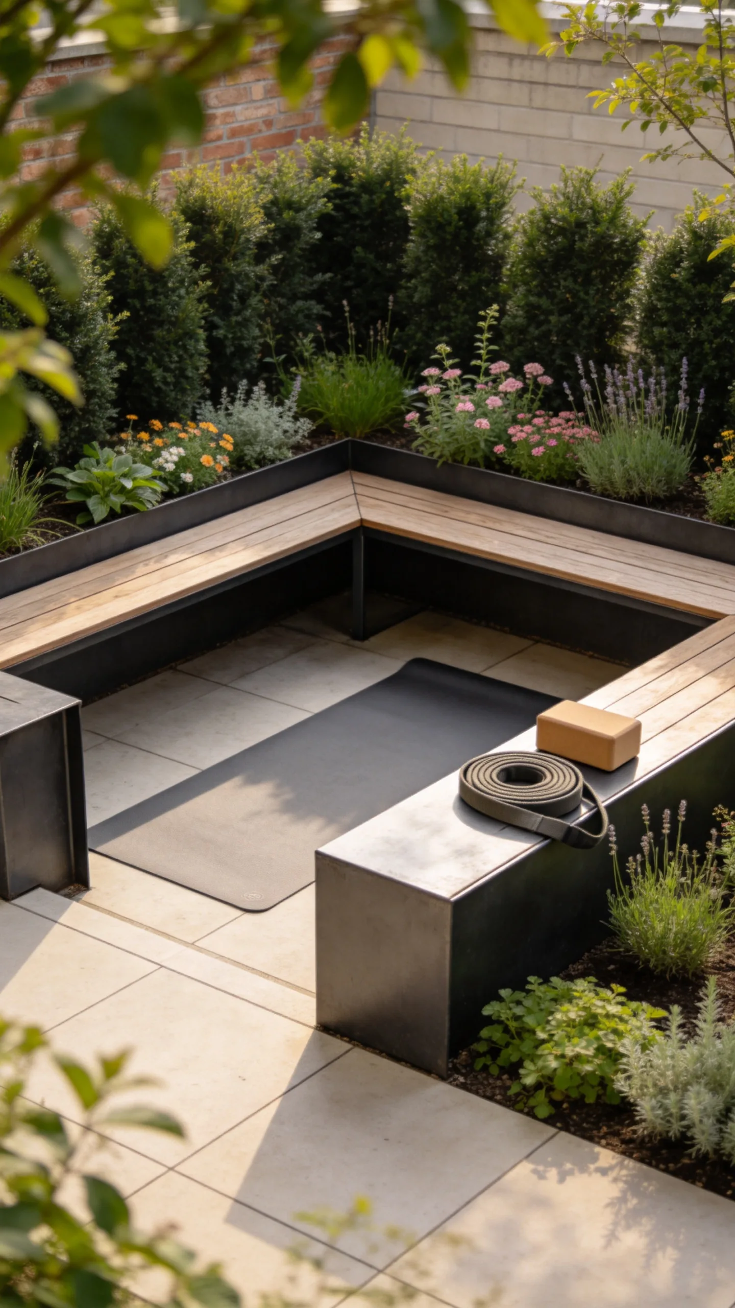 14. Enclose a Corner with L-Shaped Raised Beds