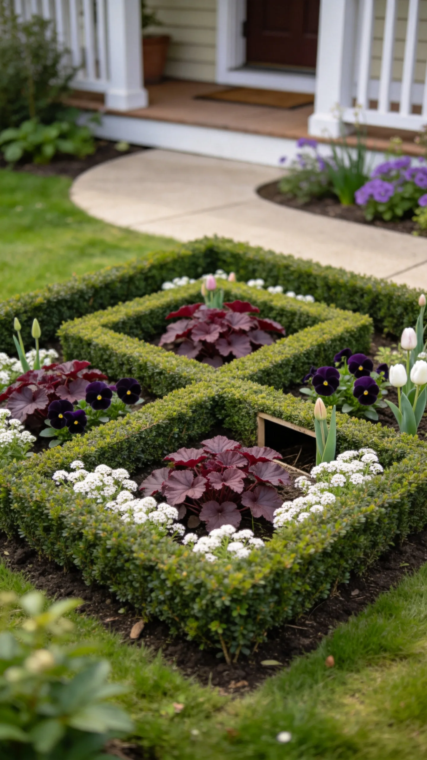 15. Low Boxwood Knot Border