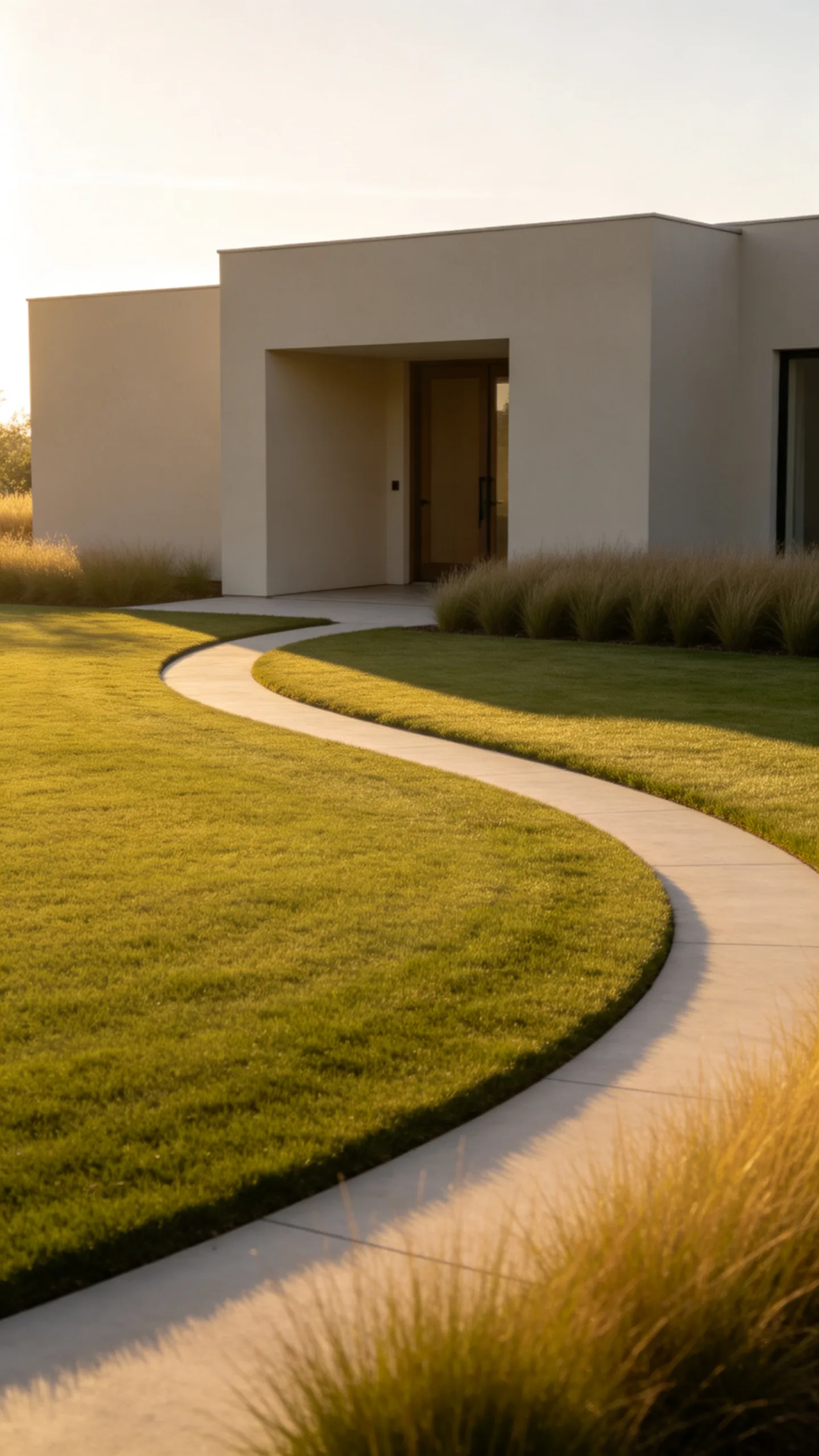 16. Curve One Lawn Edge for a Softer Modern Look
