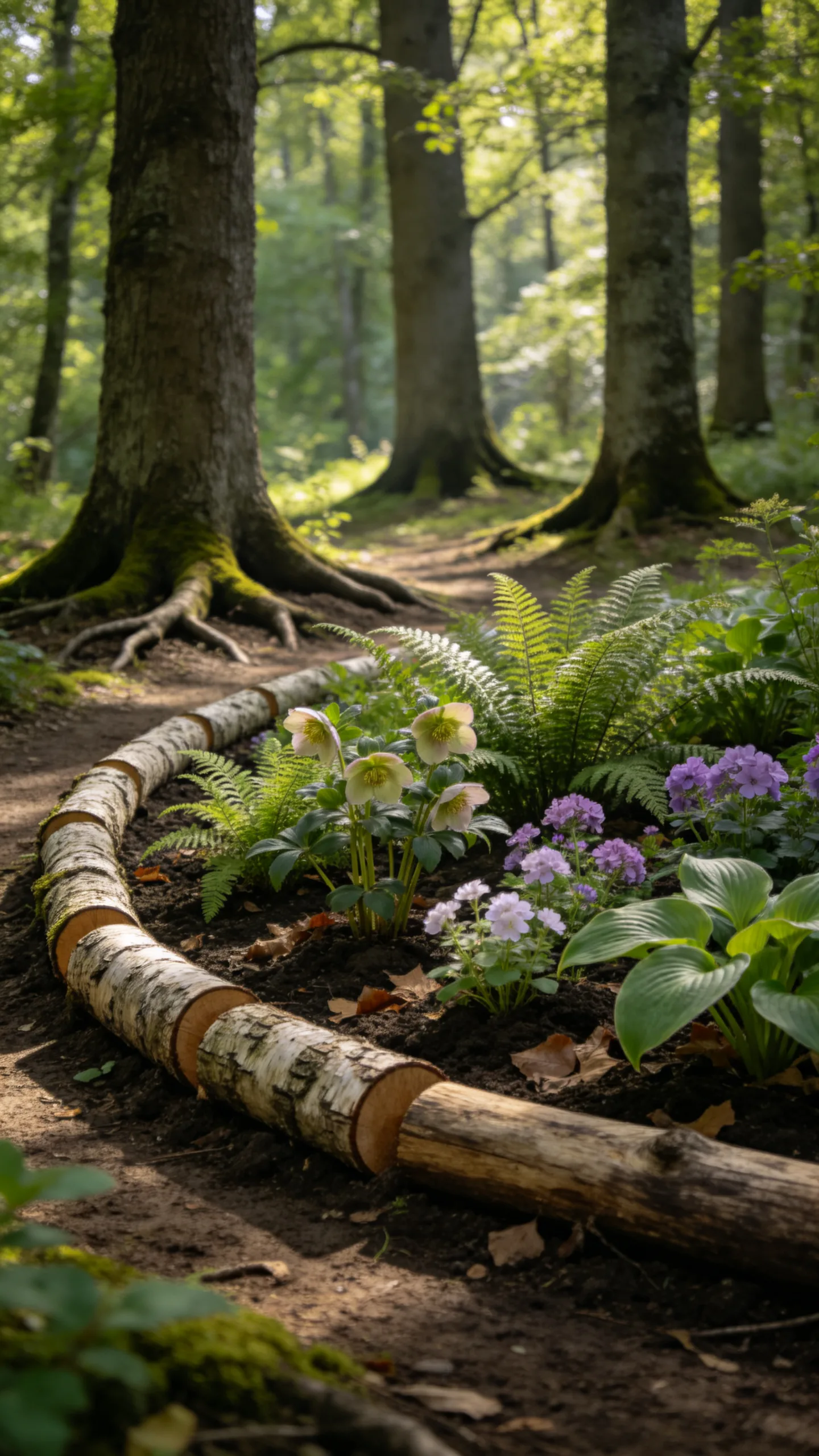 16. Make a Log-Edged Woodland Bed