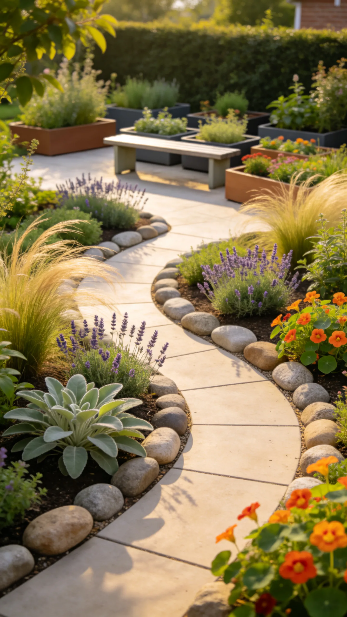 16. Sensory Garden Loop With Rounded Edging
