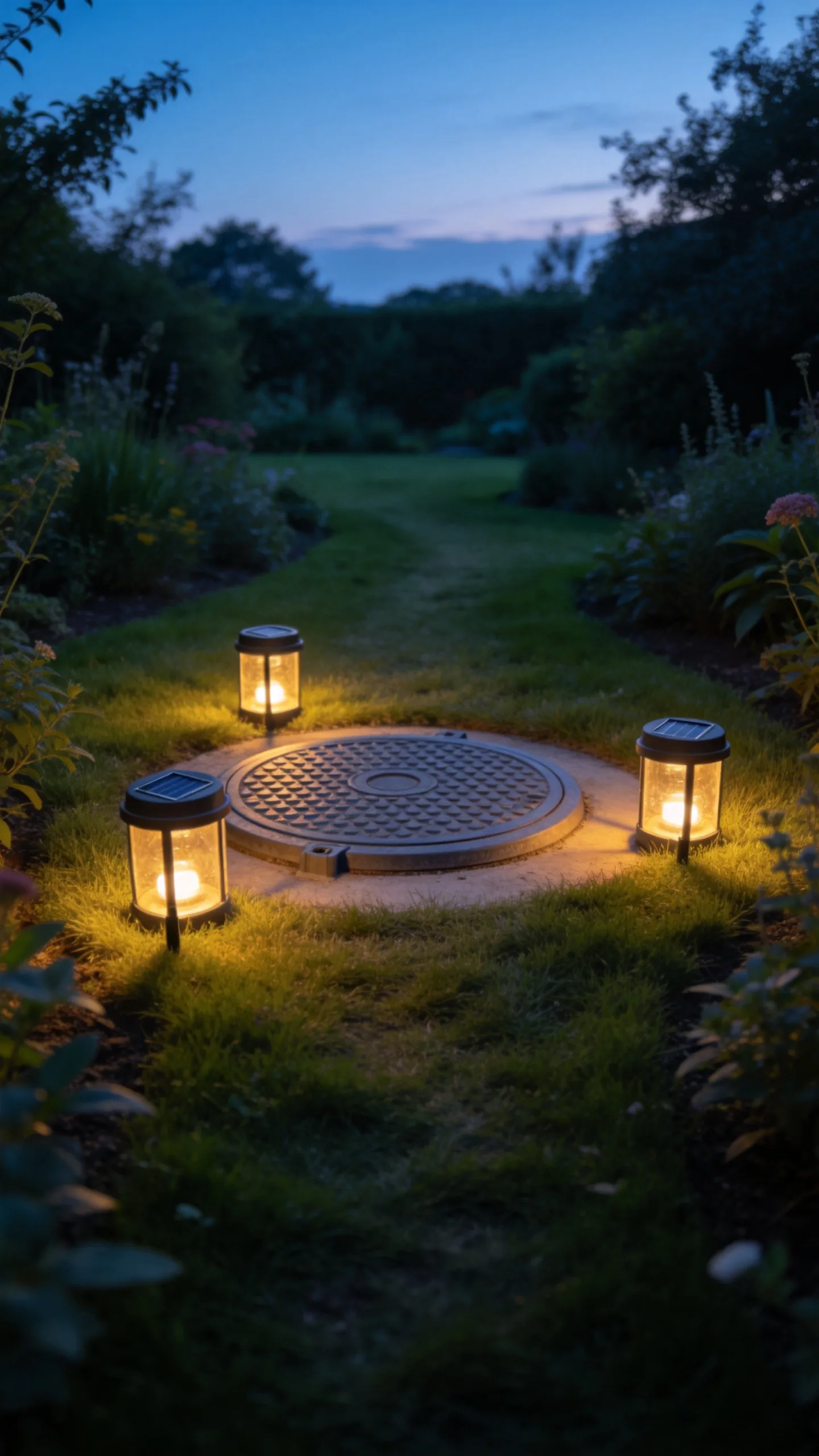 16. Solar Lantern Cluster on Movable Stakes