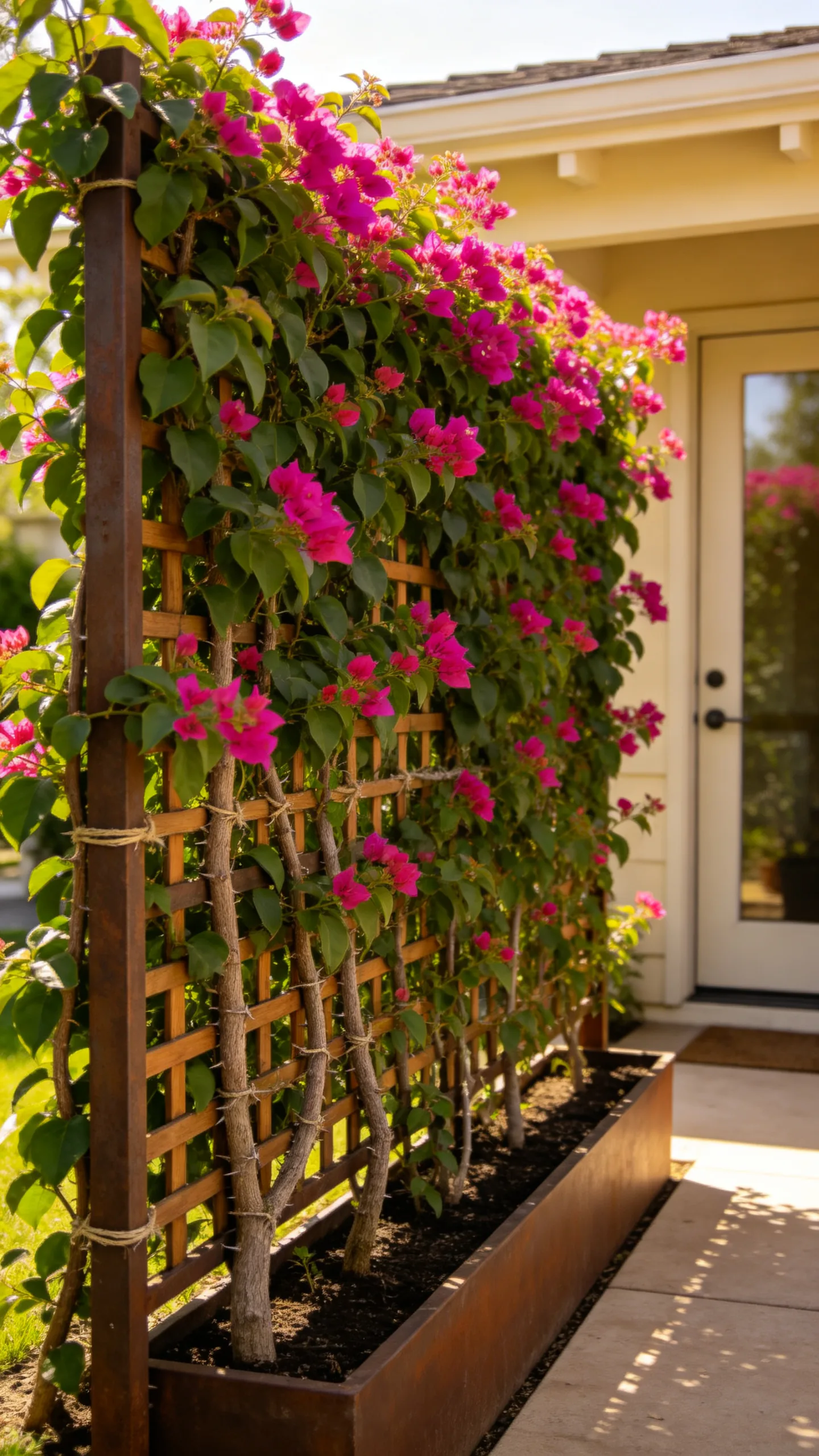 17. Bougainvillea on a Trellis