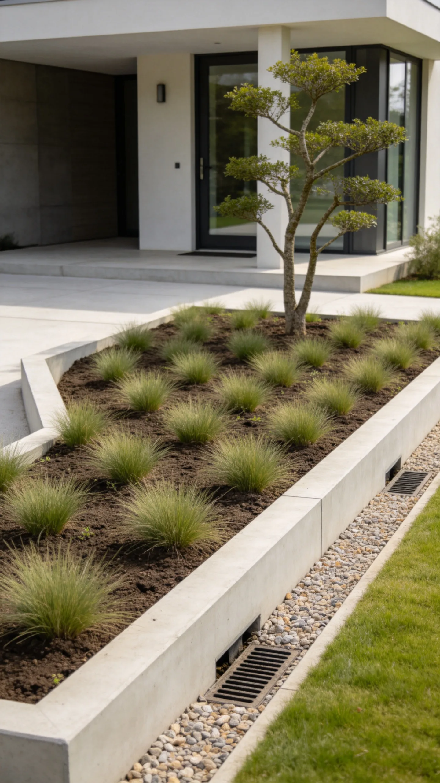 17. Add Raised Planters Along the Lawn Boundary