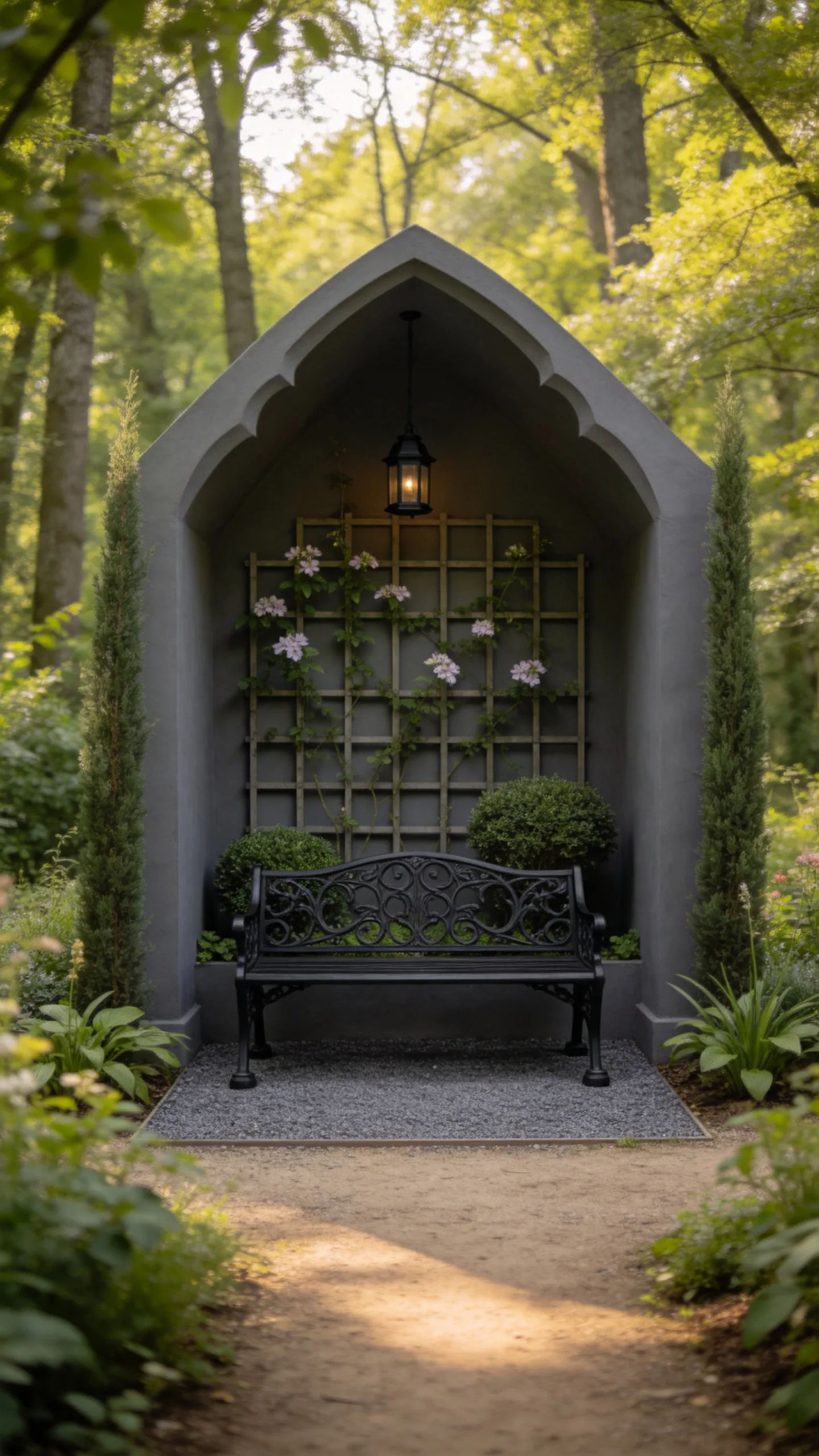 18. Recessed Gothic Bench Nook