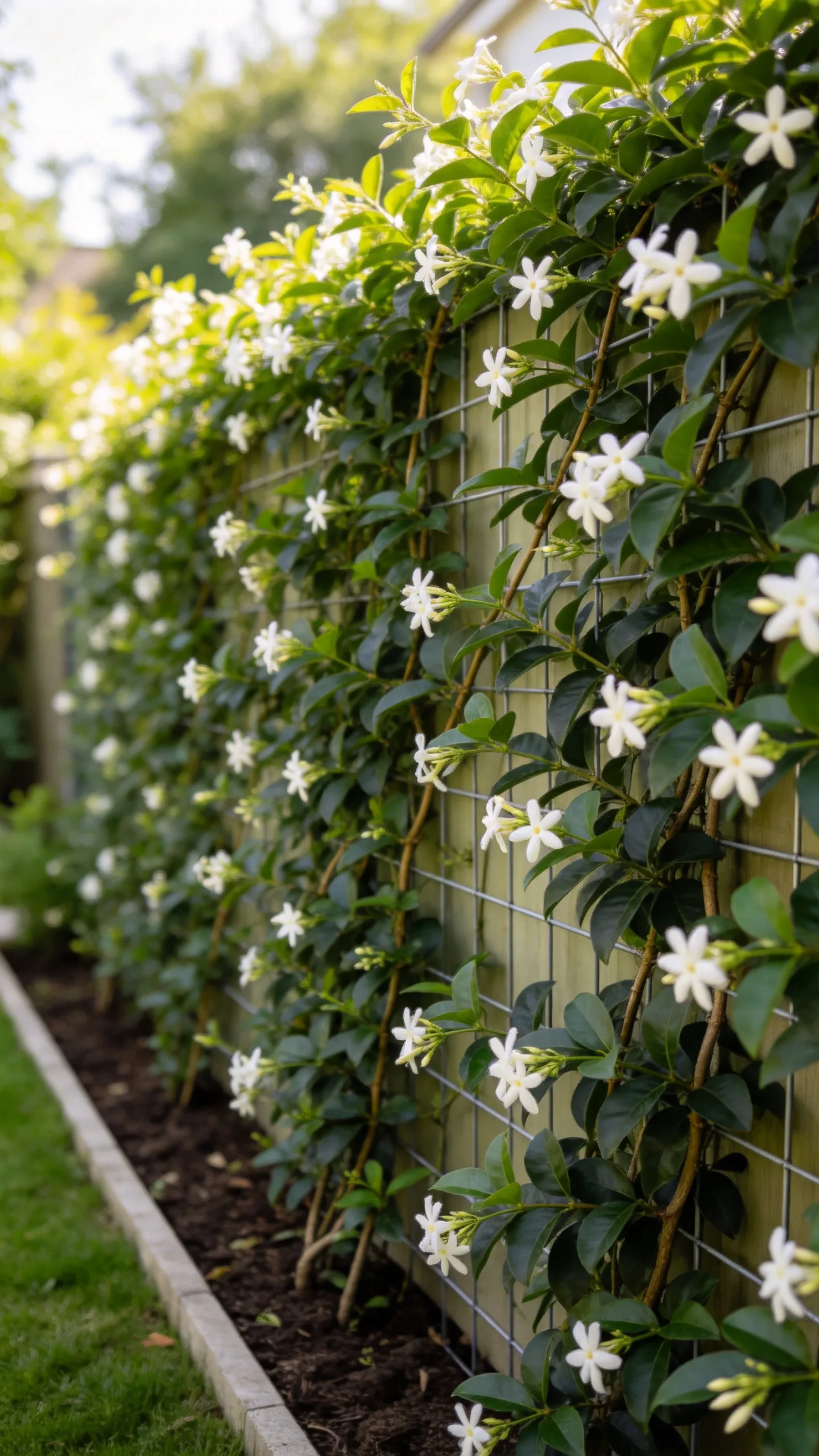 18. Star Jasmine on Fence Wires