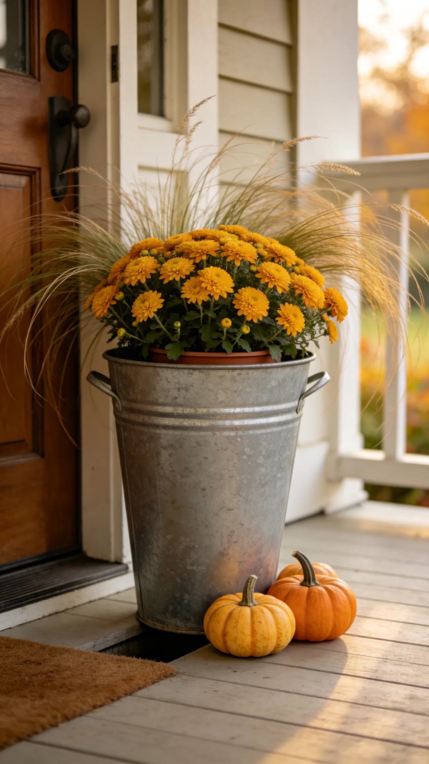 18. Turn a Tall Galvanized Container Into a Rustic Planter