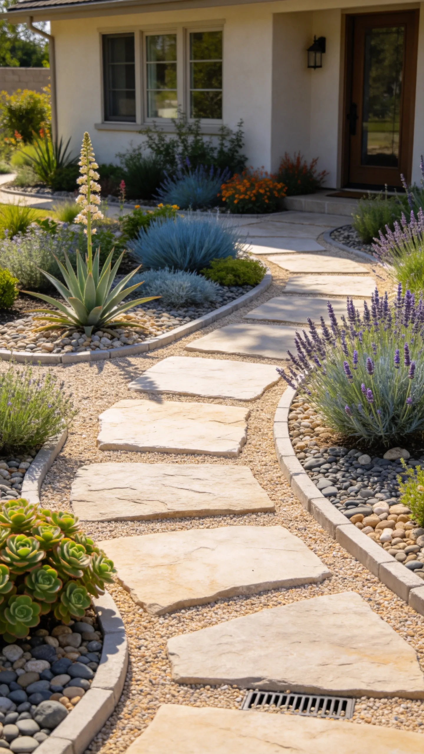 18. Xeric Gravel Garden With Stone-Slab Crossings