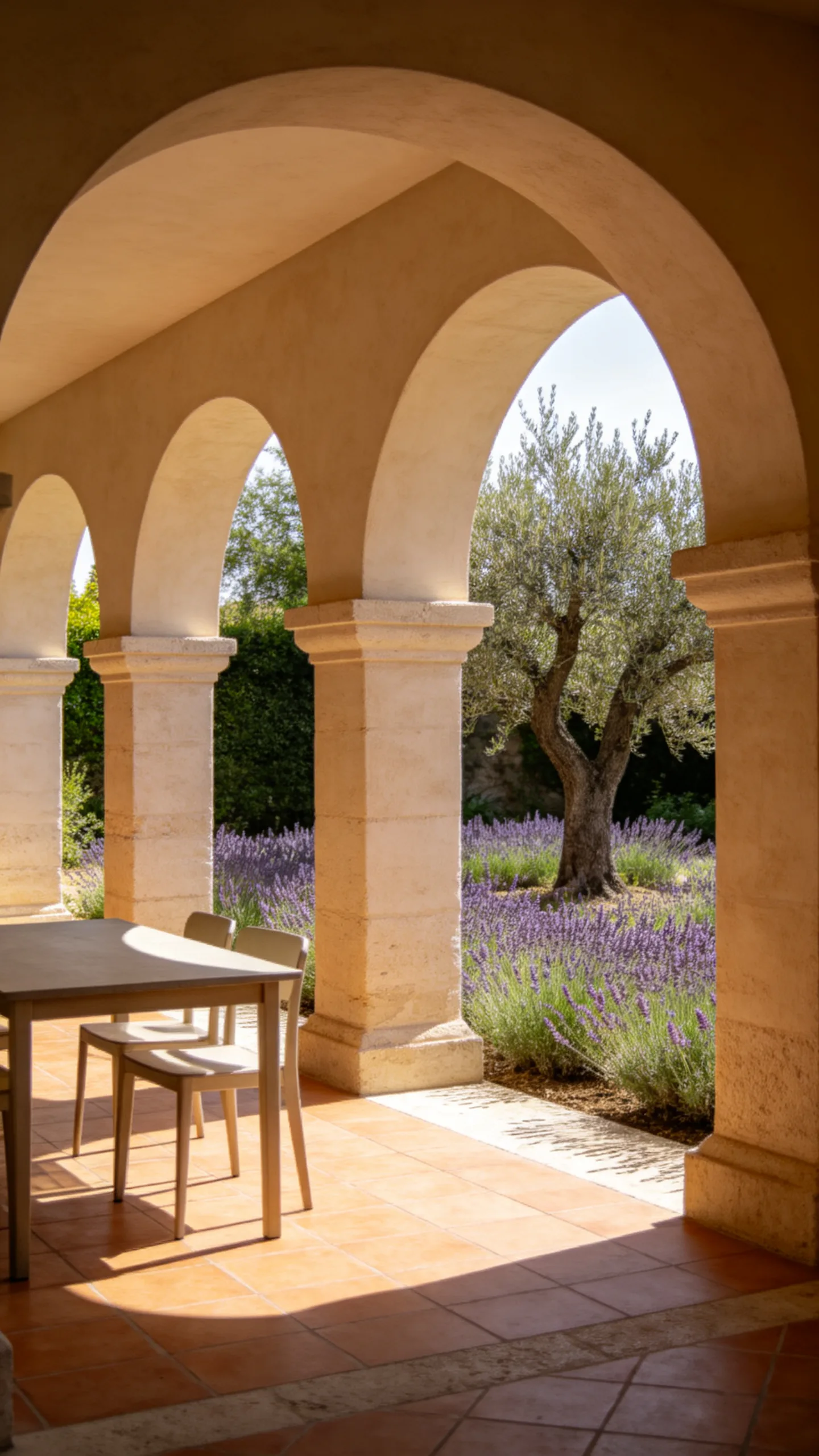 19. Screen a Patio with an Arched Colonnade