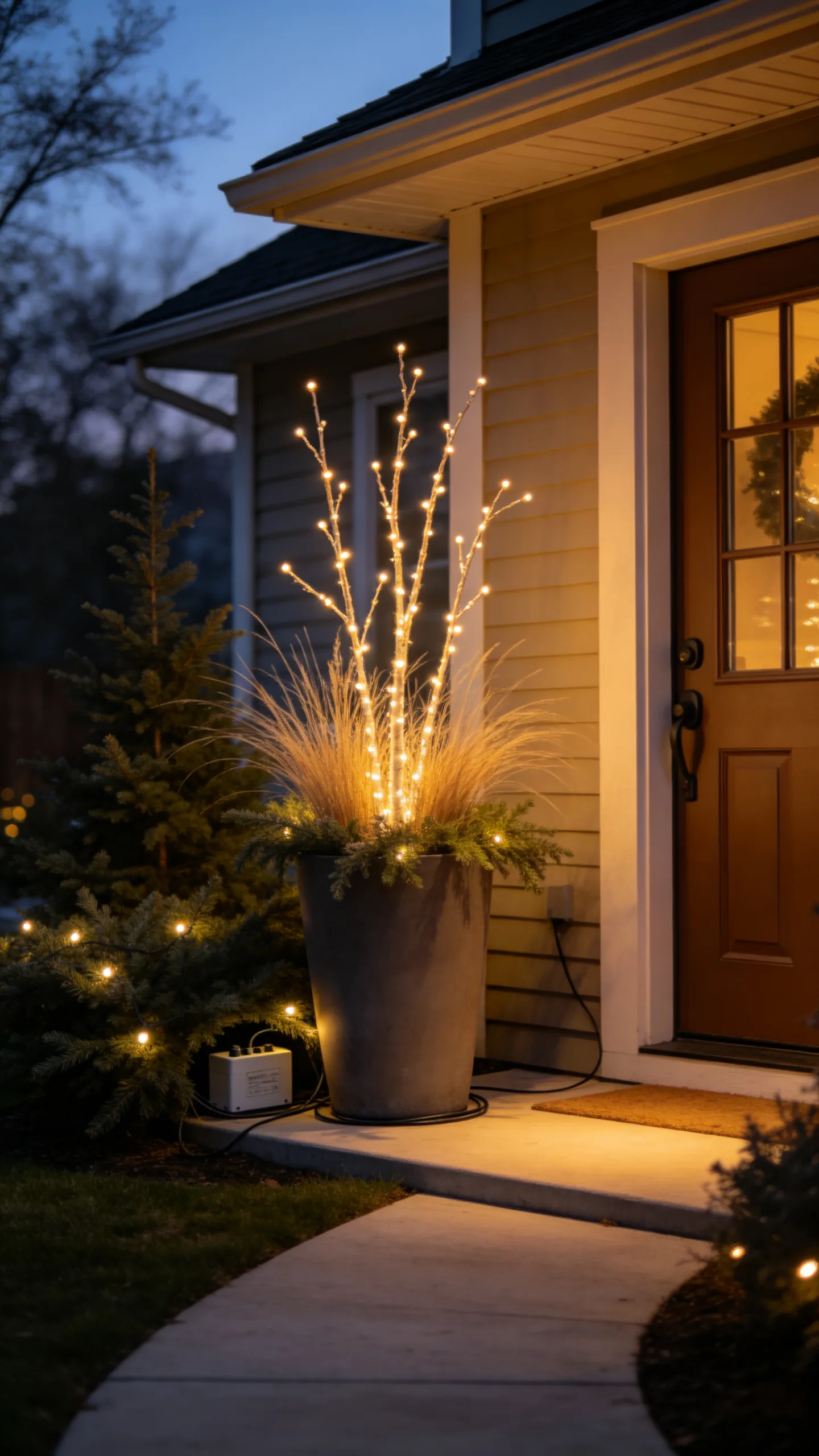 19. Use LED Branches for an Evening Display