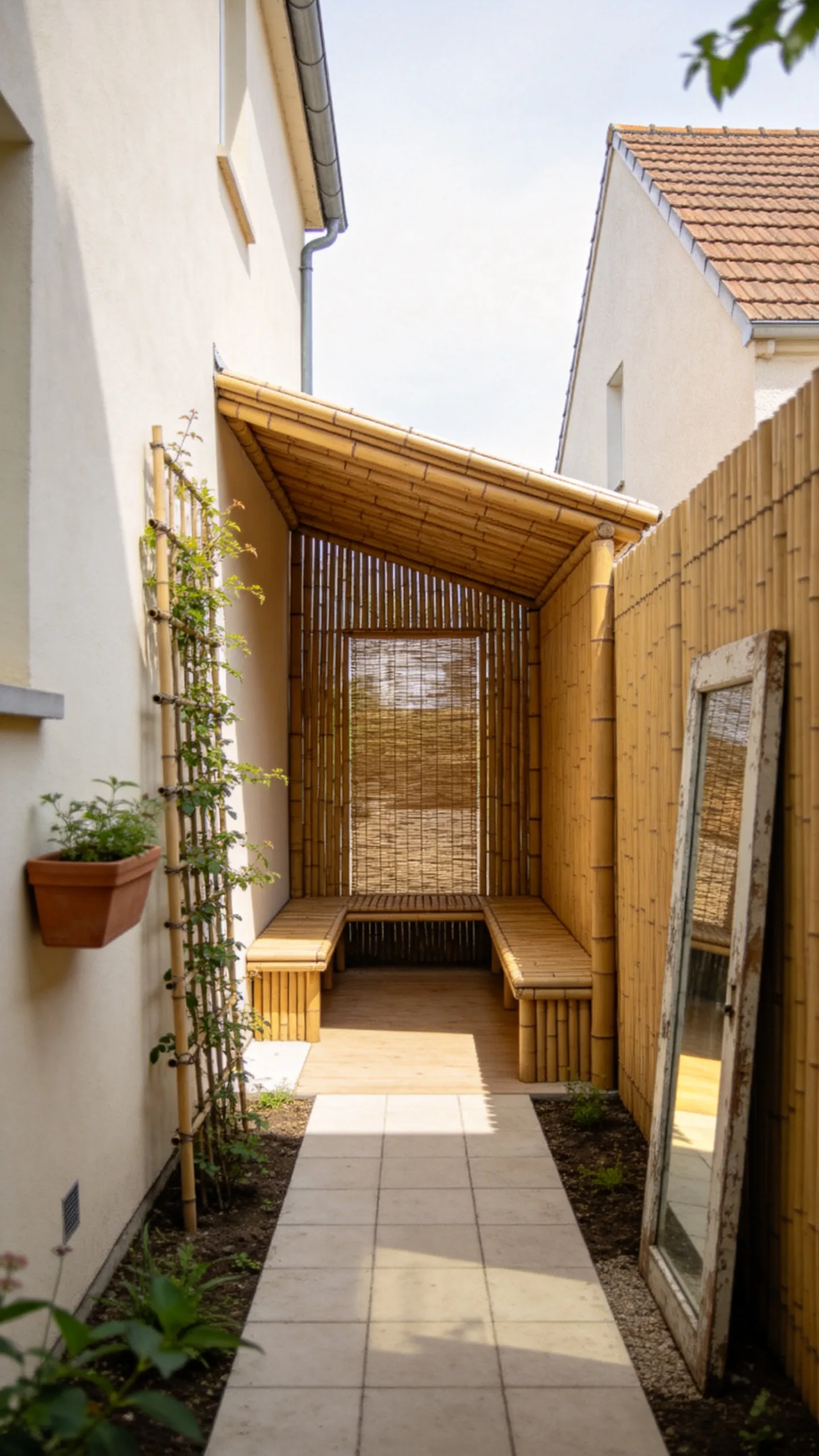 19. Narrow Side-Yard Bamboo Retreat