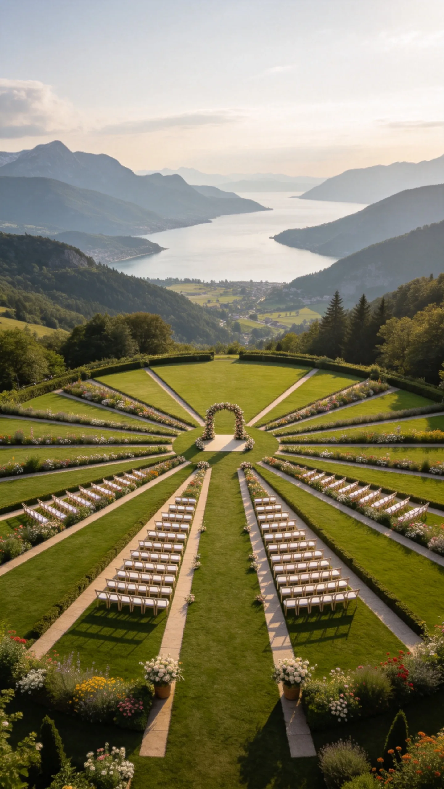 20. Sunburst Seating Facing a Scenic View