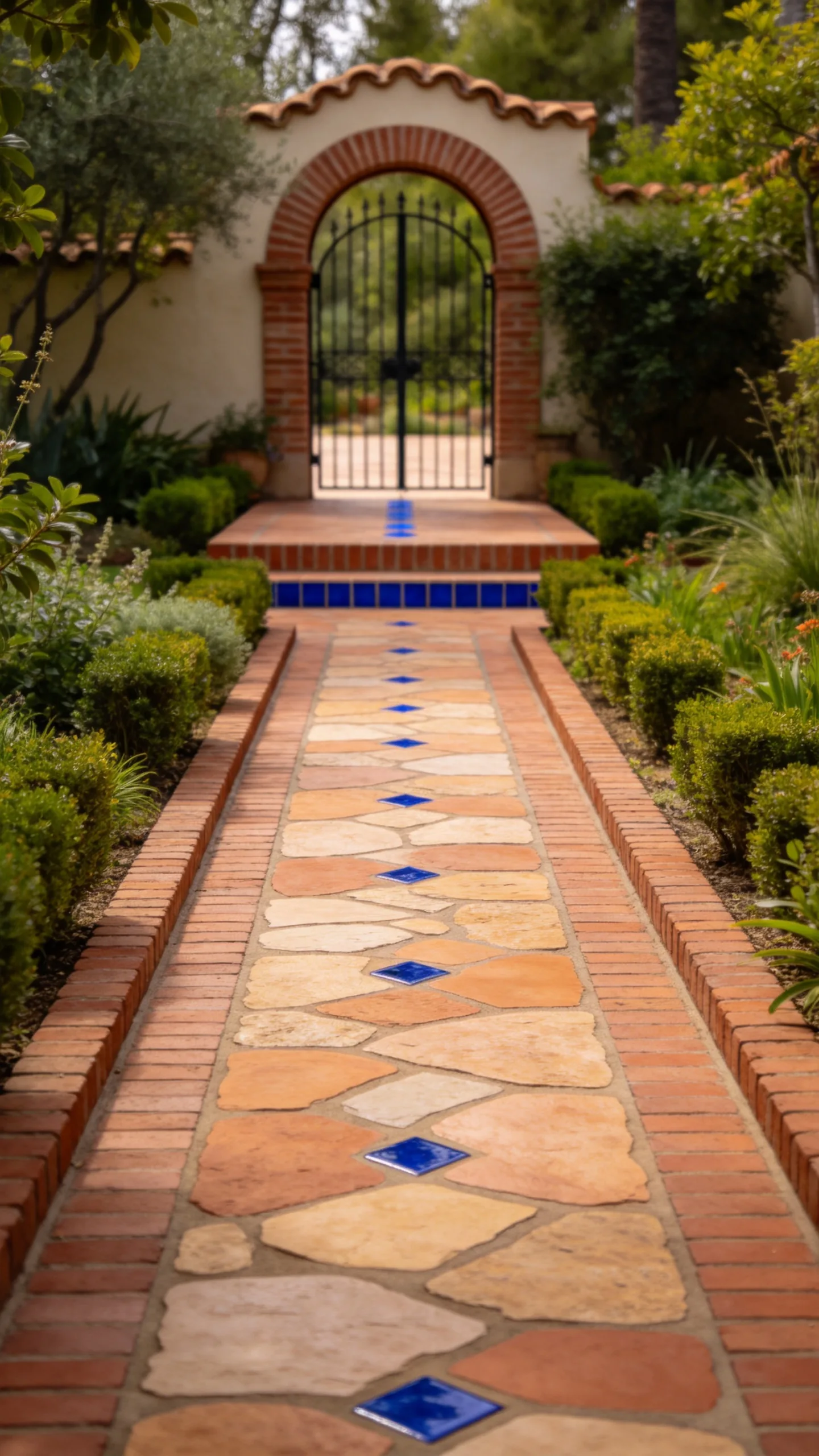 21. Combine Brick, Stone, and Tile in One Path