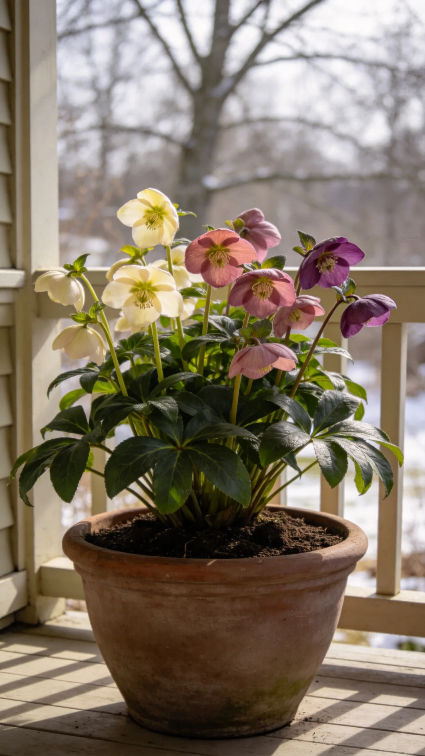 22. Hellebores for a Shaded Winter Pot