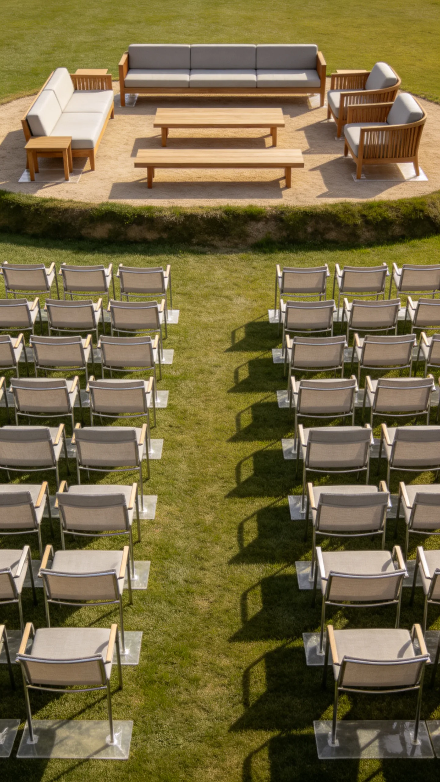 22. Lounge Seating at the Back of Formal Rows
