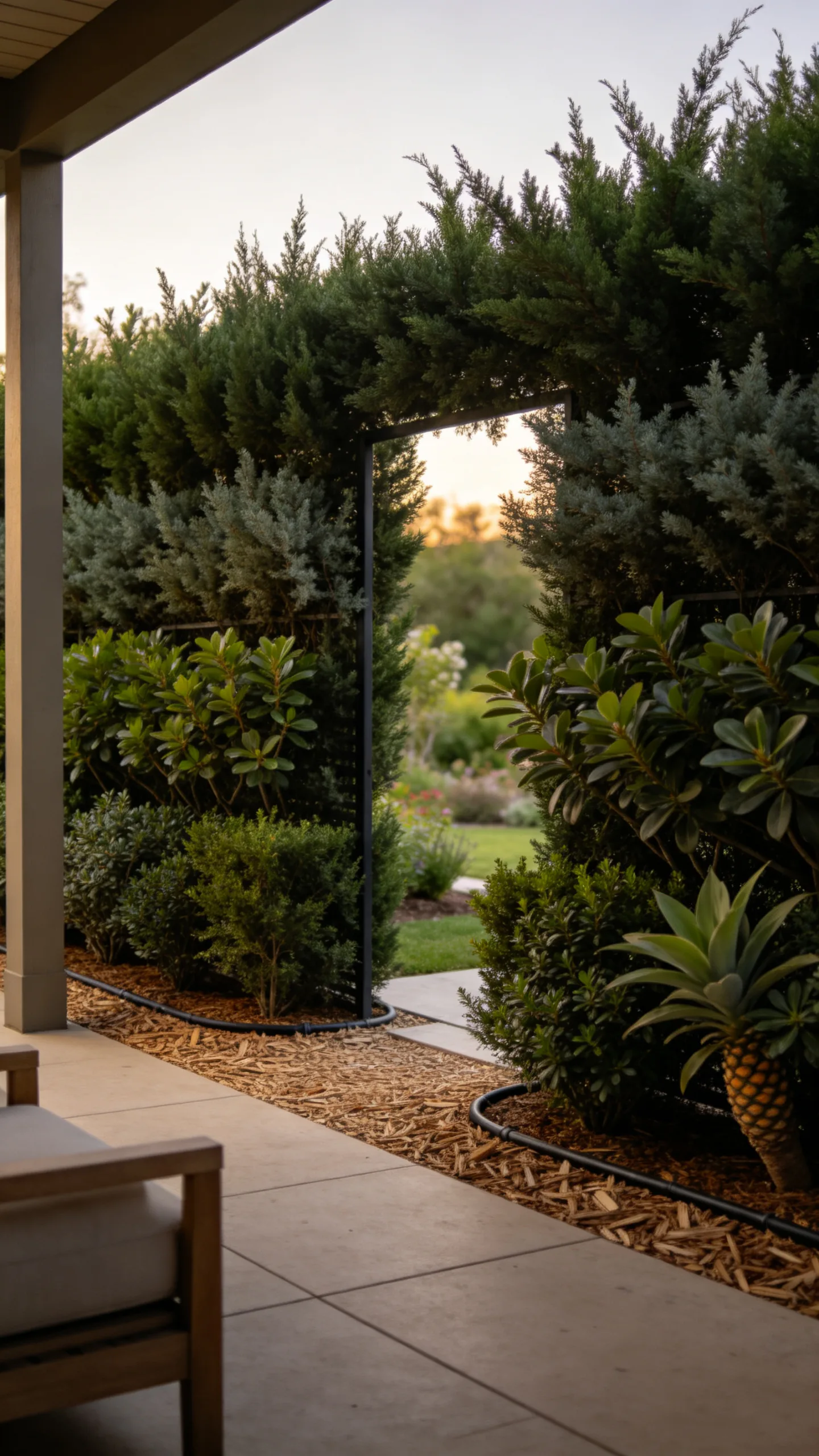 22. Screen a Patio With Water-Wise Shrubs