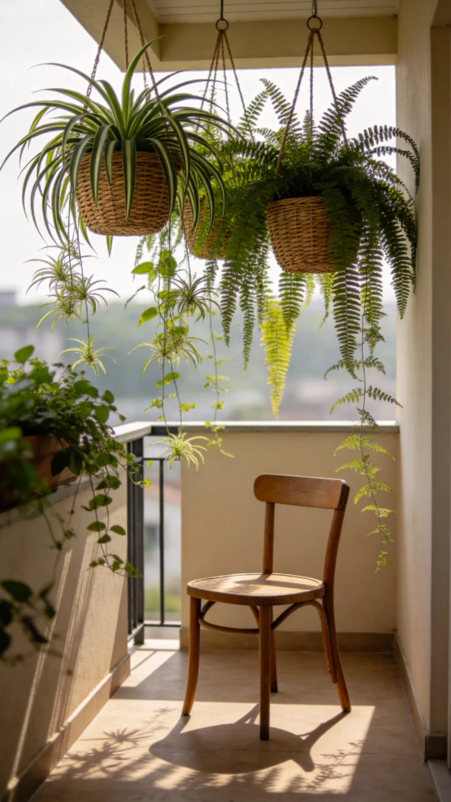 5. Add Hanging Baskets Above the Seating Zone