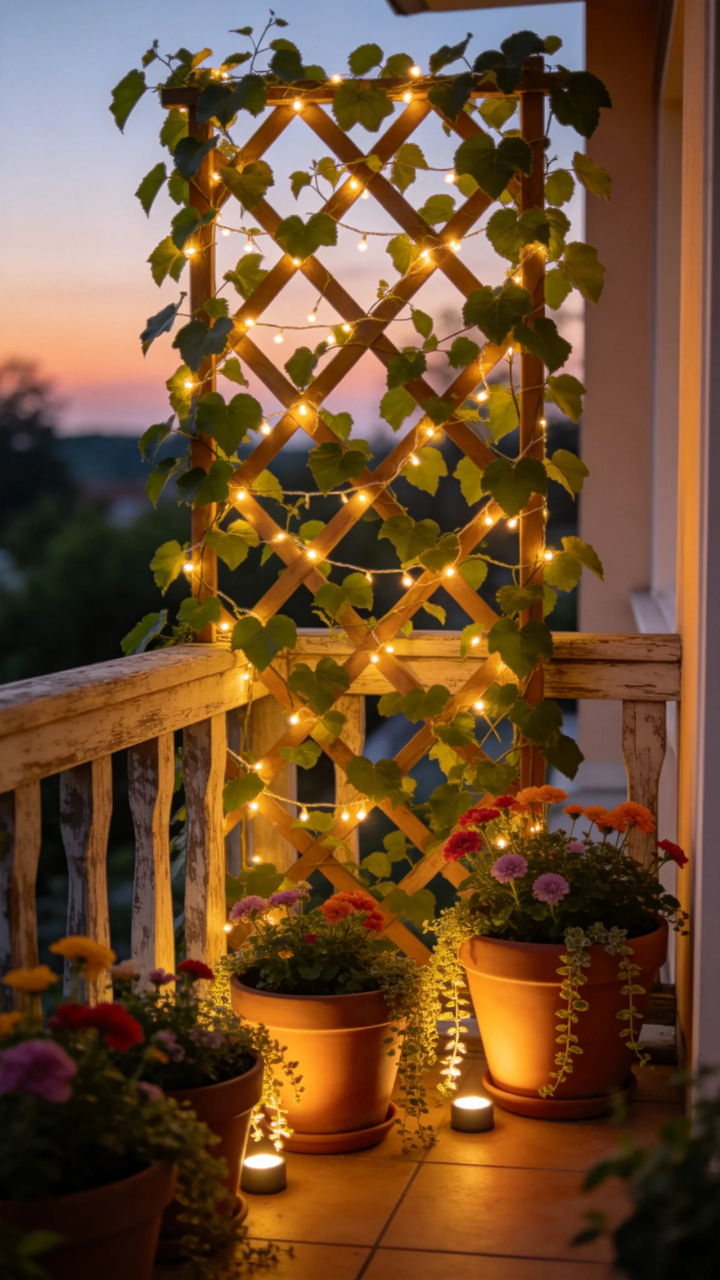 14. Add Warm Lighting Around the Plant Display