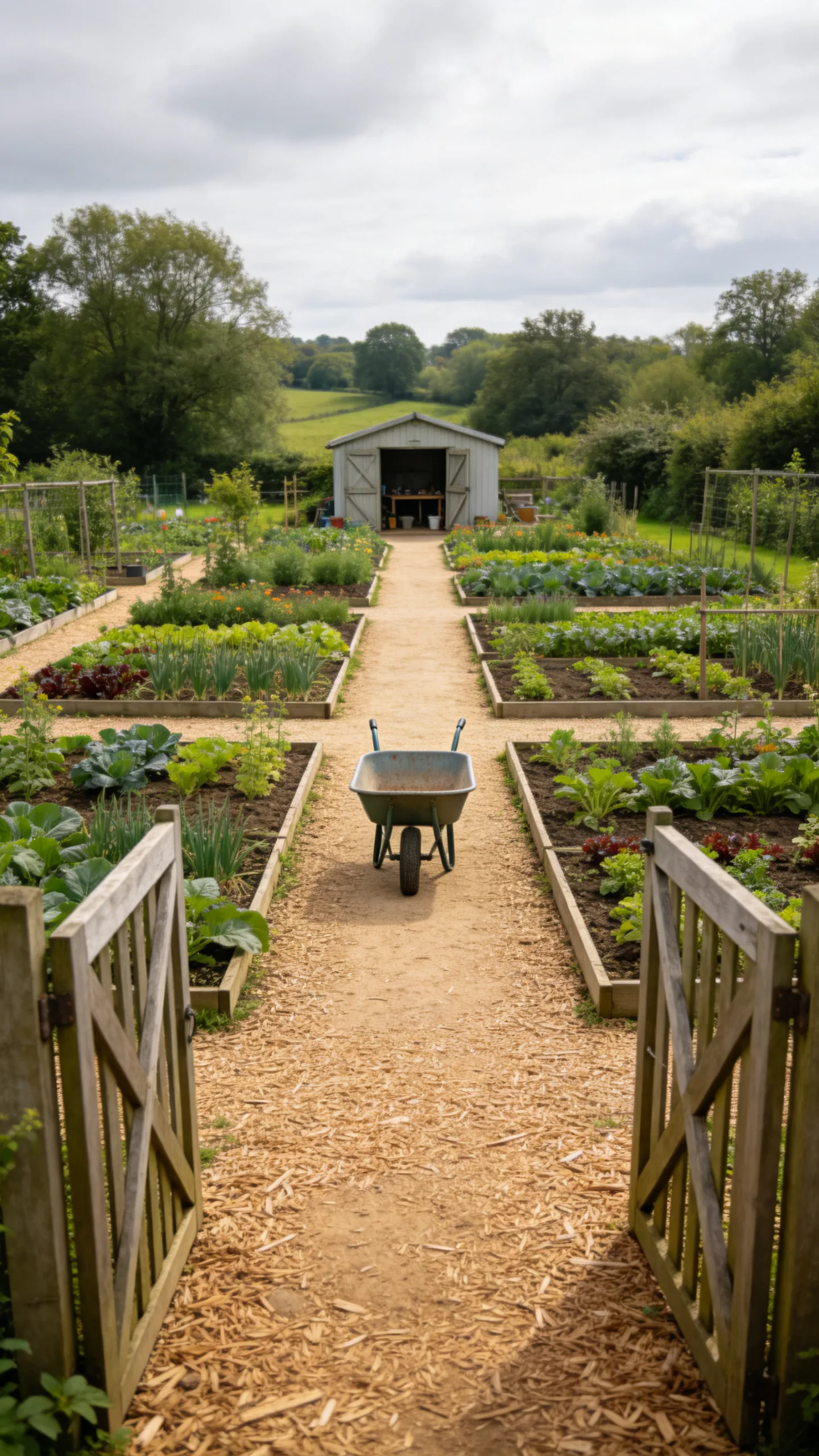 3. Arrange Beds Around a Central Main Path