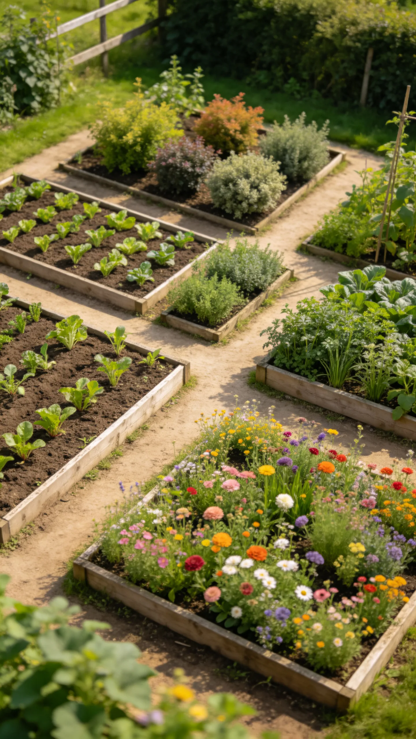 1. Divide the Plot into Four Manageable Growing Zones