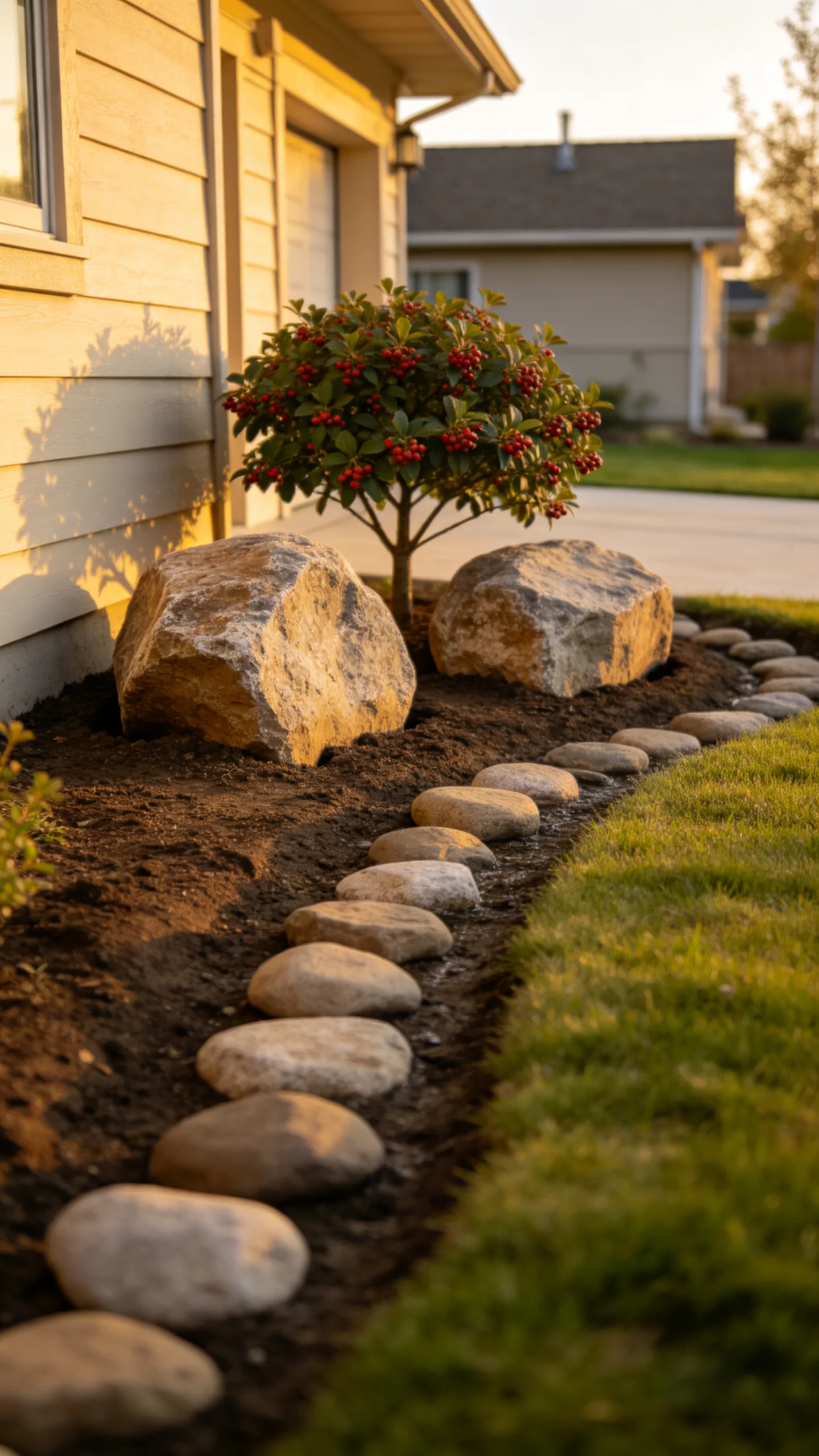 4. Boulder-Lined River Bed at the Property Corner
