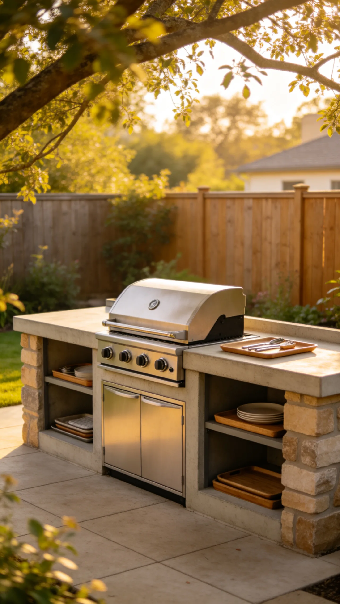 1. Build a Compact Built-In Grill Station