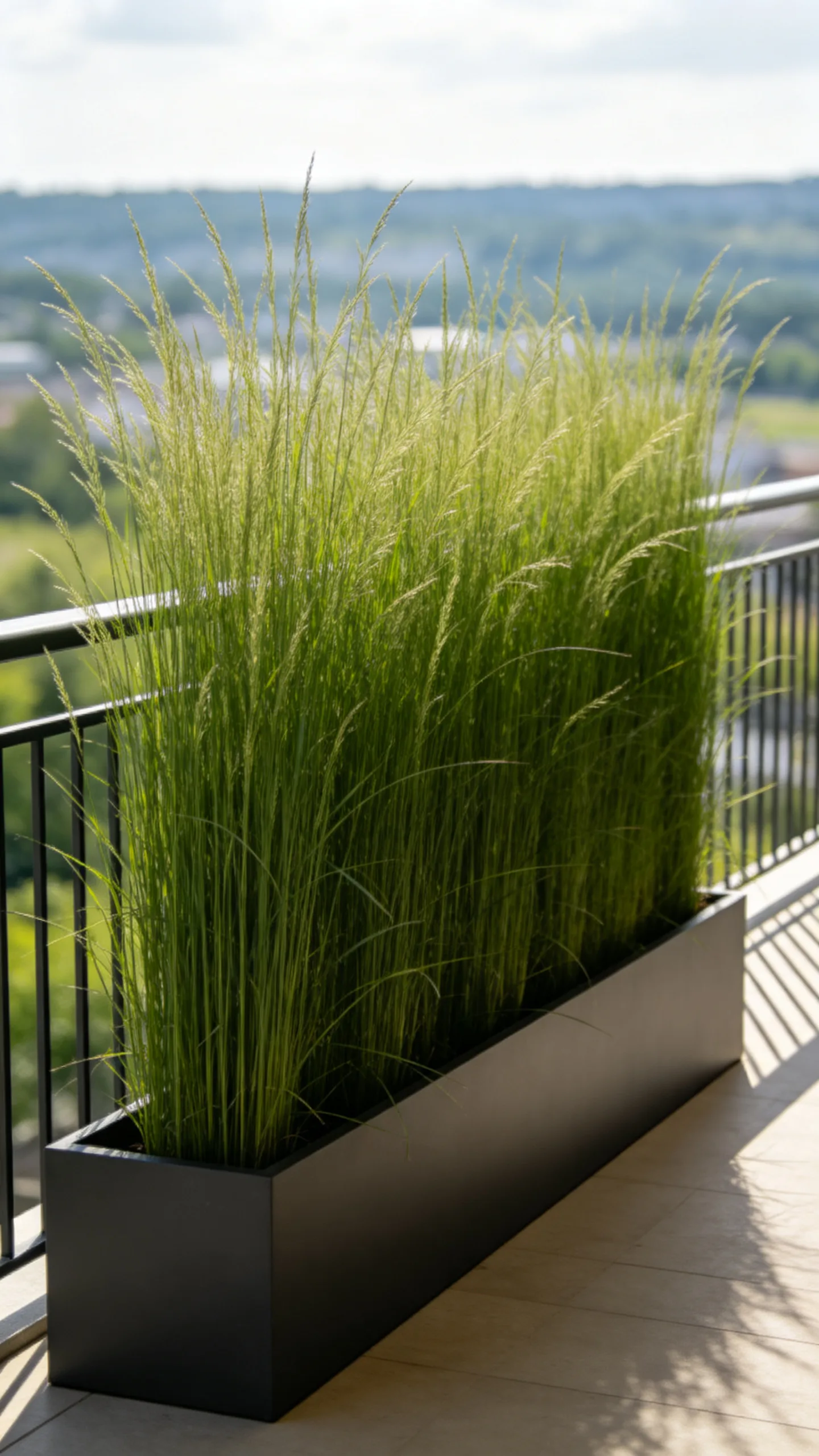 9. Create Privacy With Tall Planter Screens