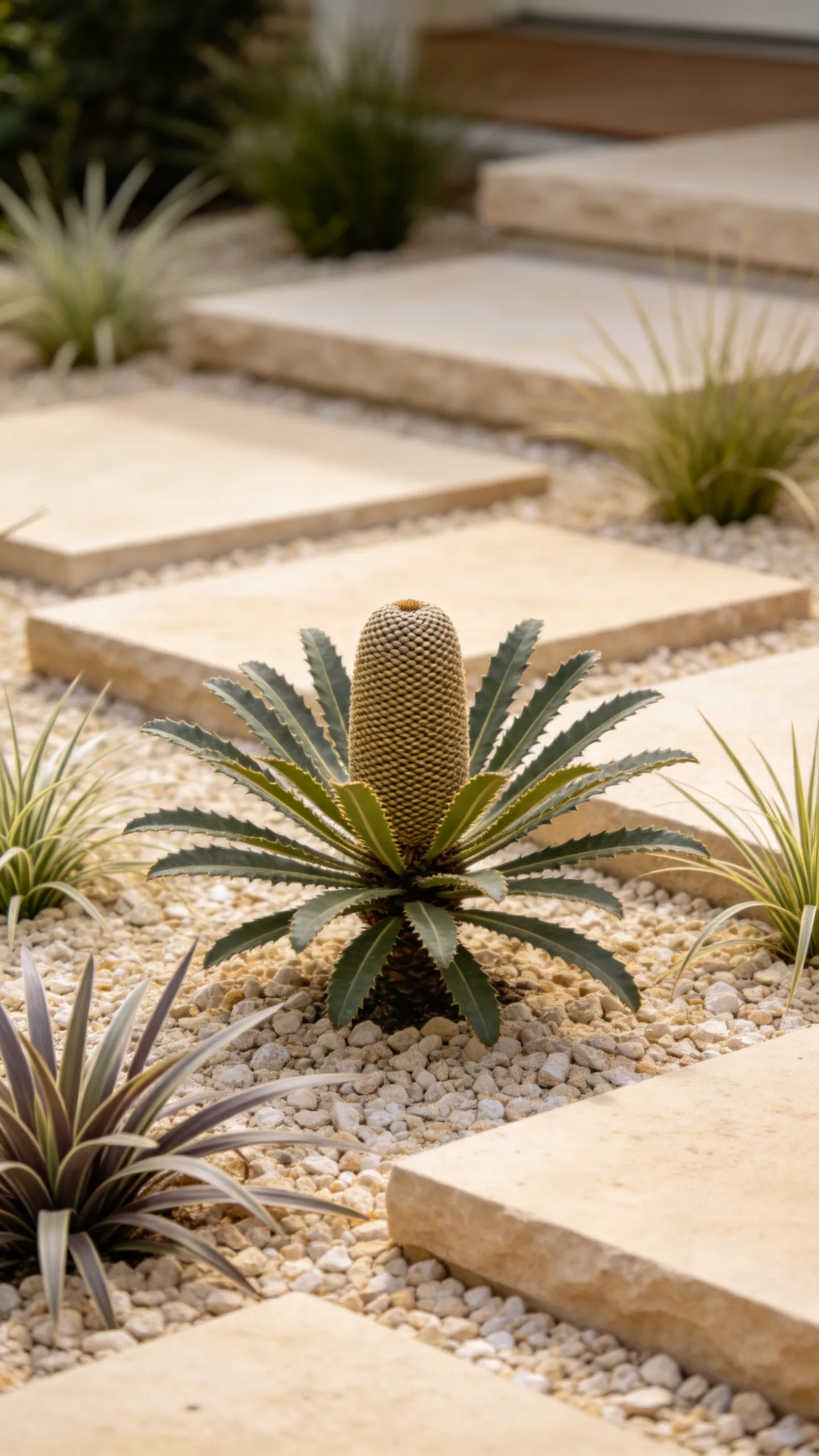 4. Add a Feature Banksia to a Minimal Front Garden