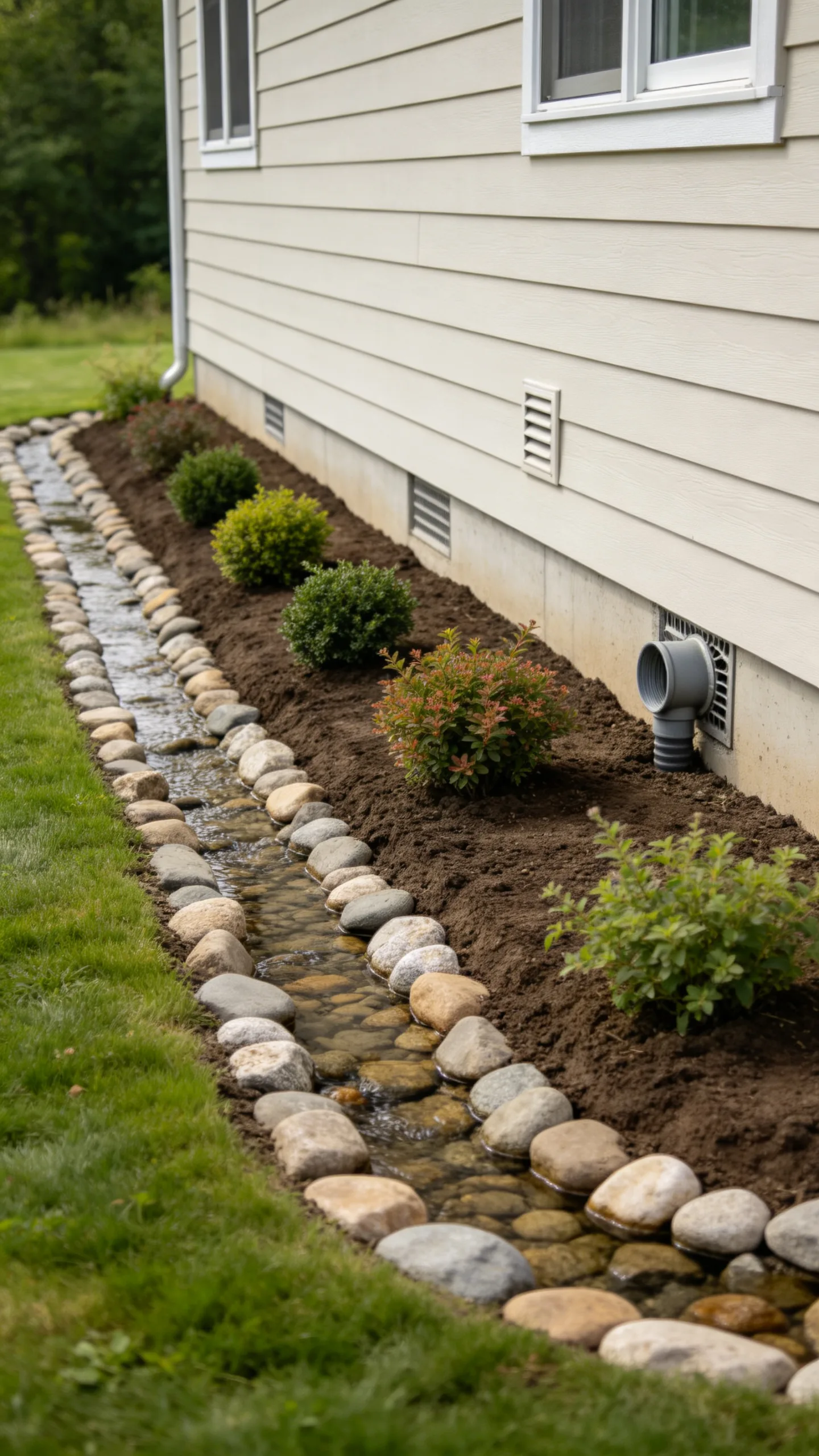 18. Foundation Bed Creek with Protective Setback
