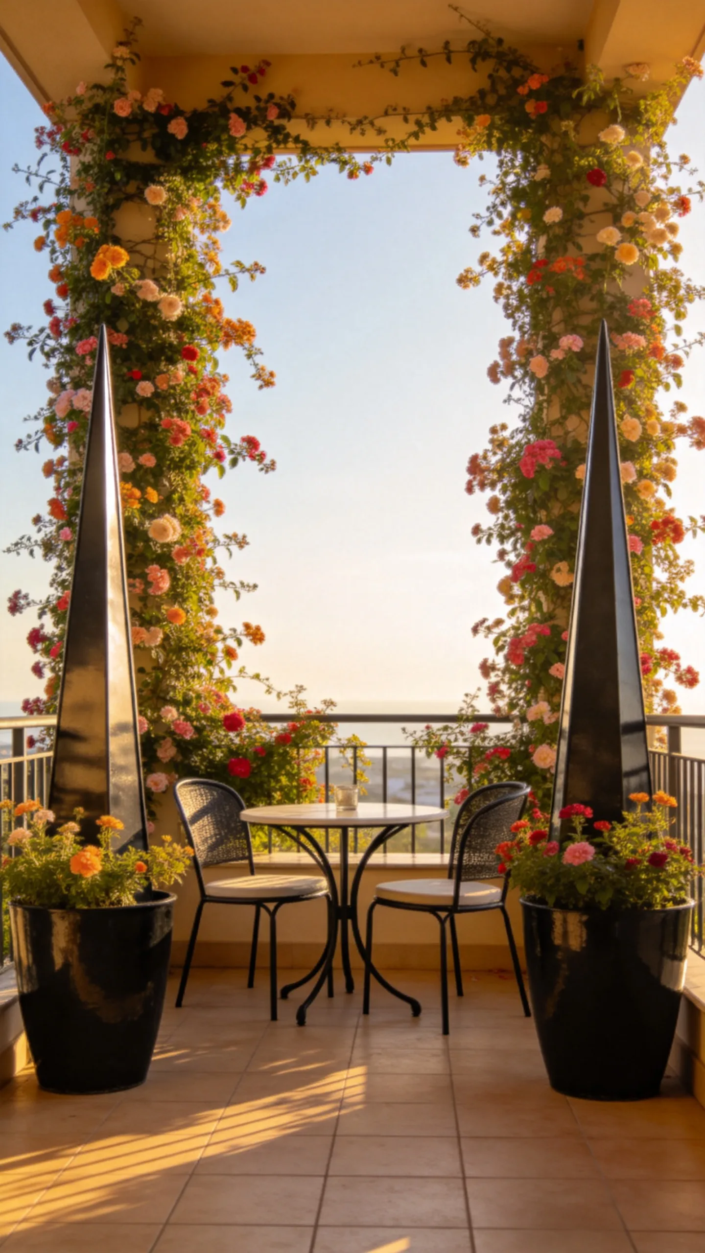 14. Frame the Seating Area With Plant Columns