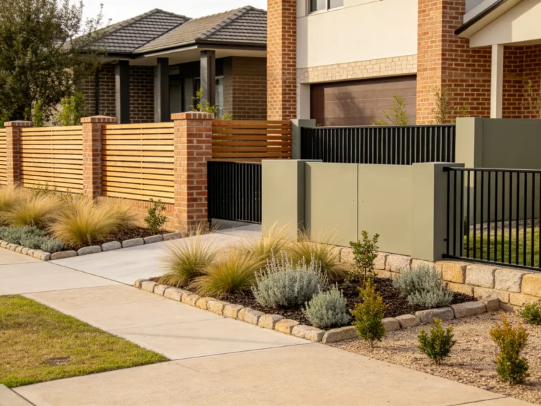 18 Front Fence Ideas Australia for Brick, Timber, and Colorbond Styles