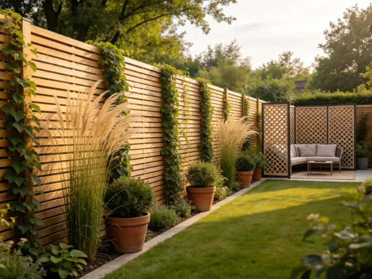 16 Garden Fence Privacy Ideas With Plants, Screens, and Stylish Panels