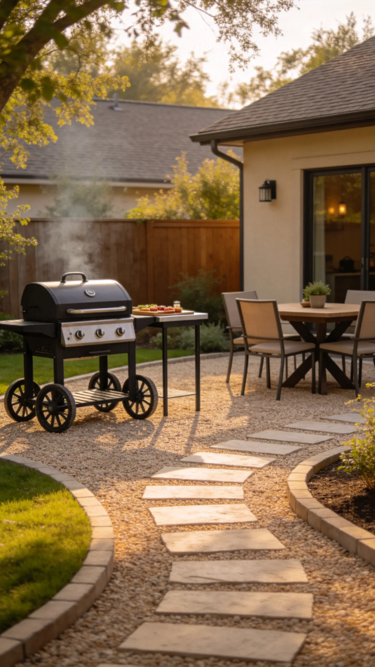 6. Create a Gravel BBQ Courtyard