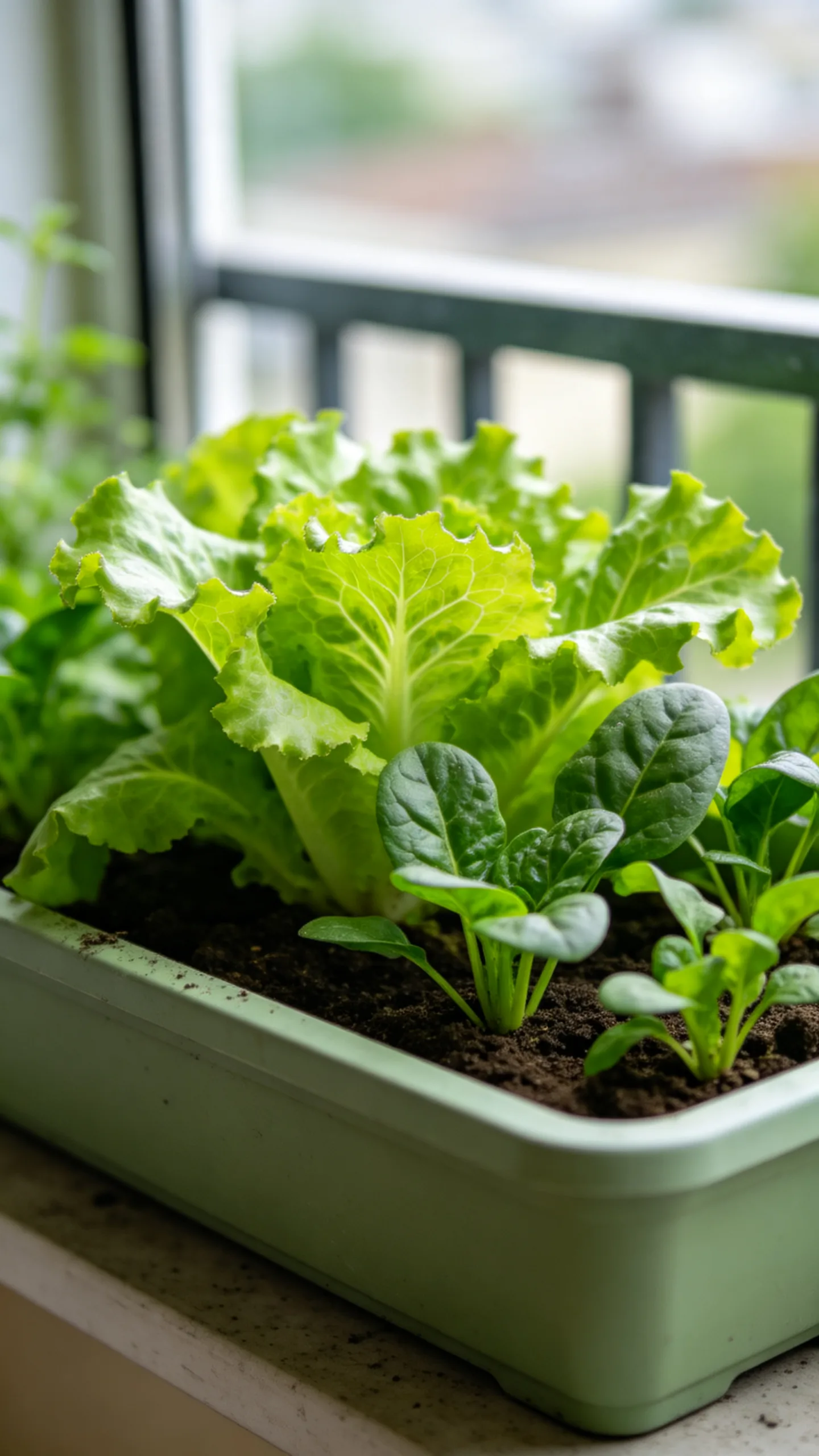 10. Grow Salad Greens in Shallow Balcony Boxes