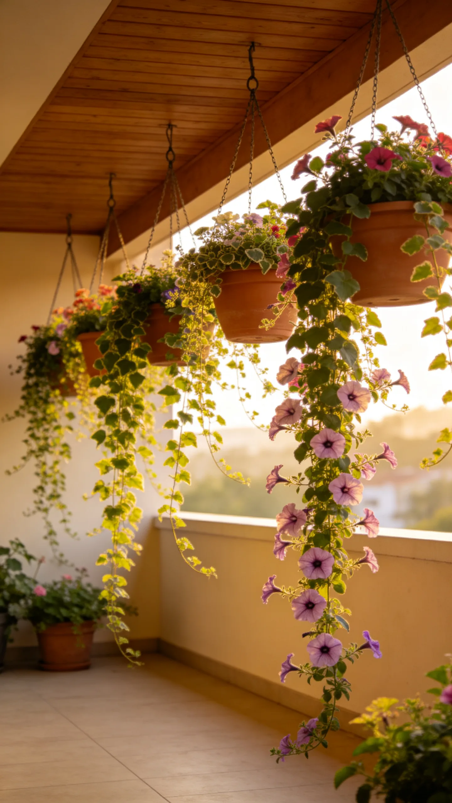 5. Hang Planters From the Ceiling Edge