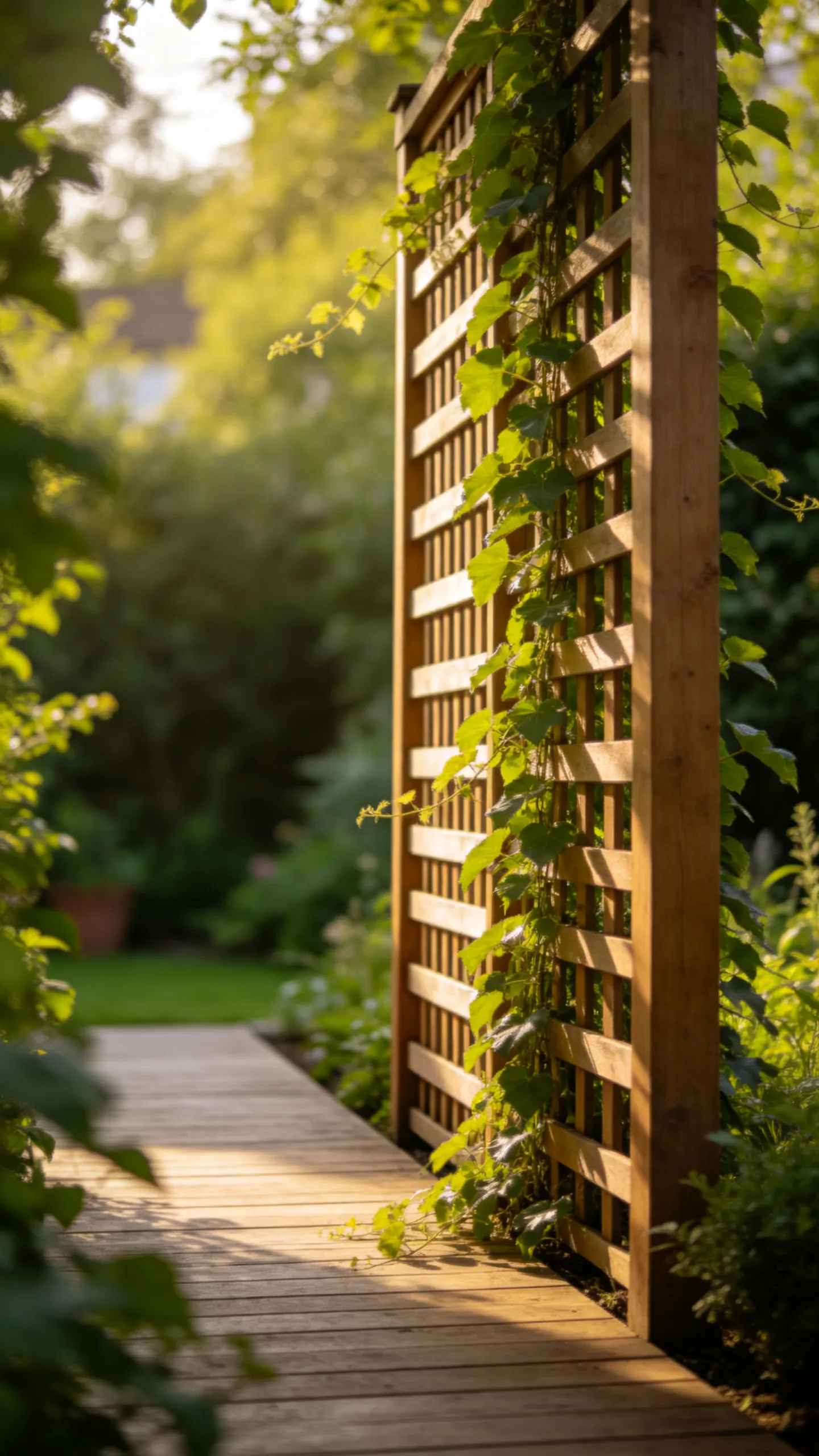 2. Vertical Trellis Privacy Screens