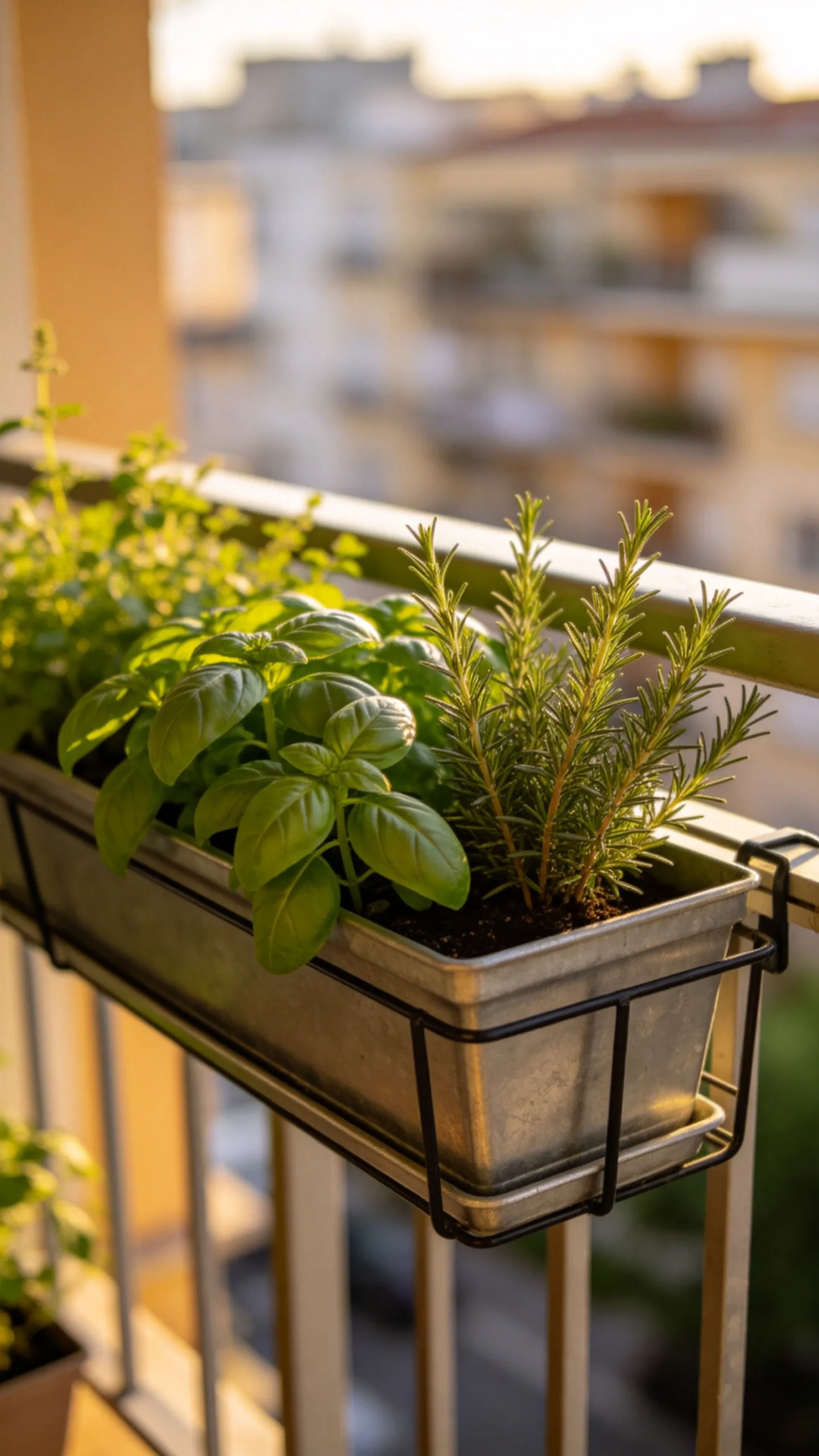 3. Build a Herb Garden Along the Railing