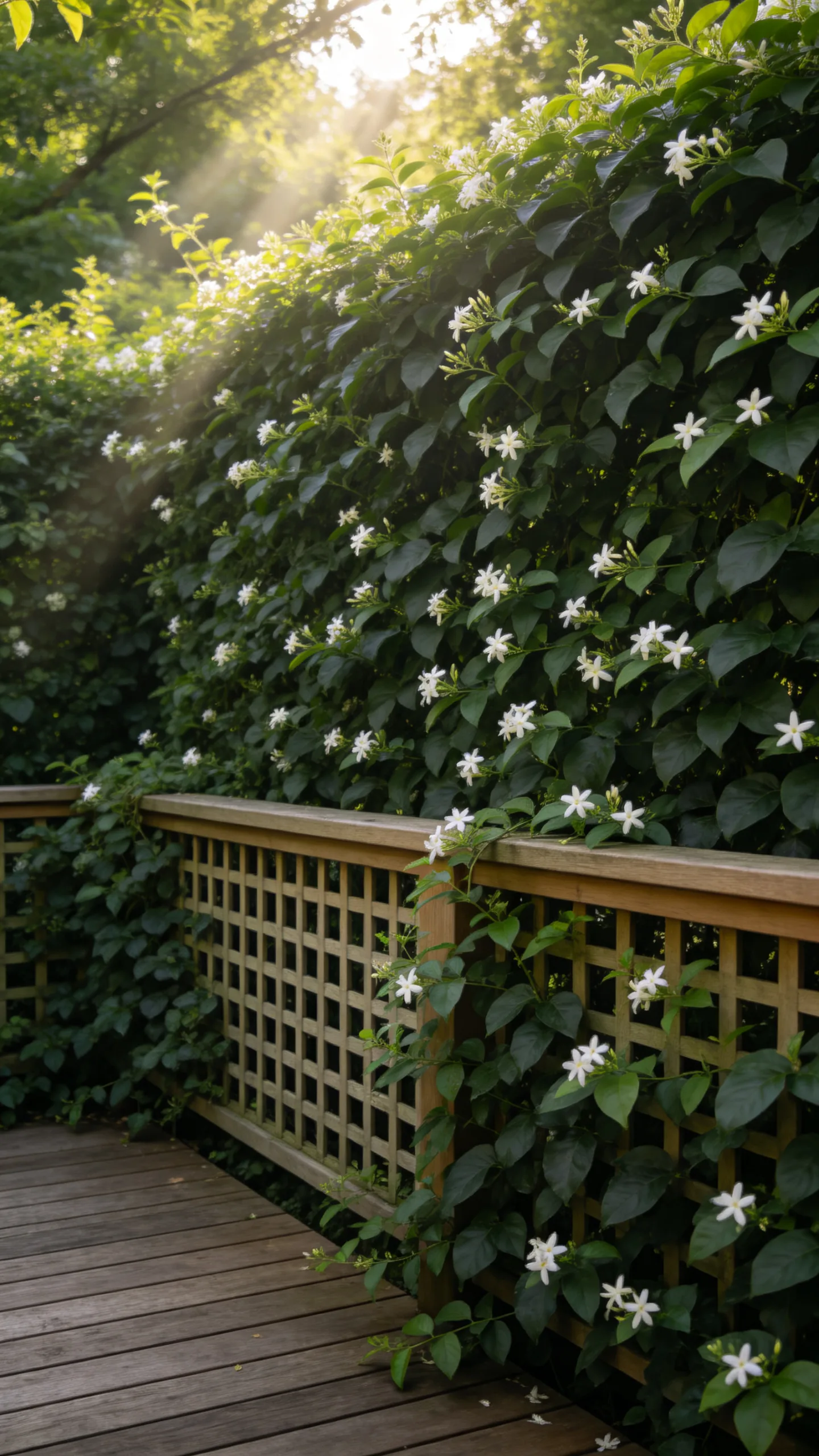 5. Climbing Vines on Trellis Railings