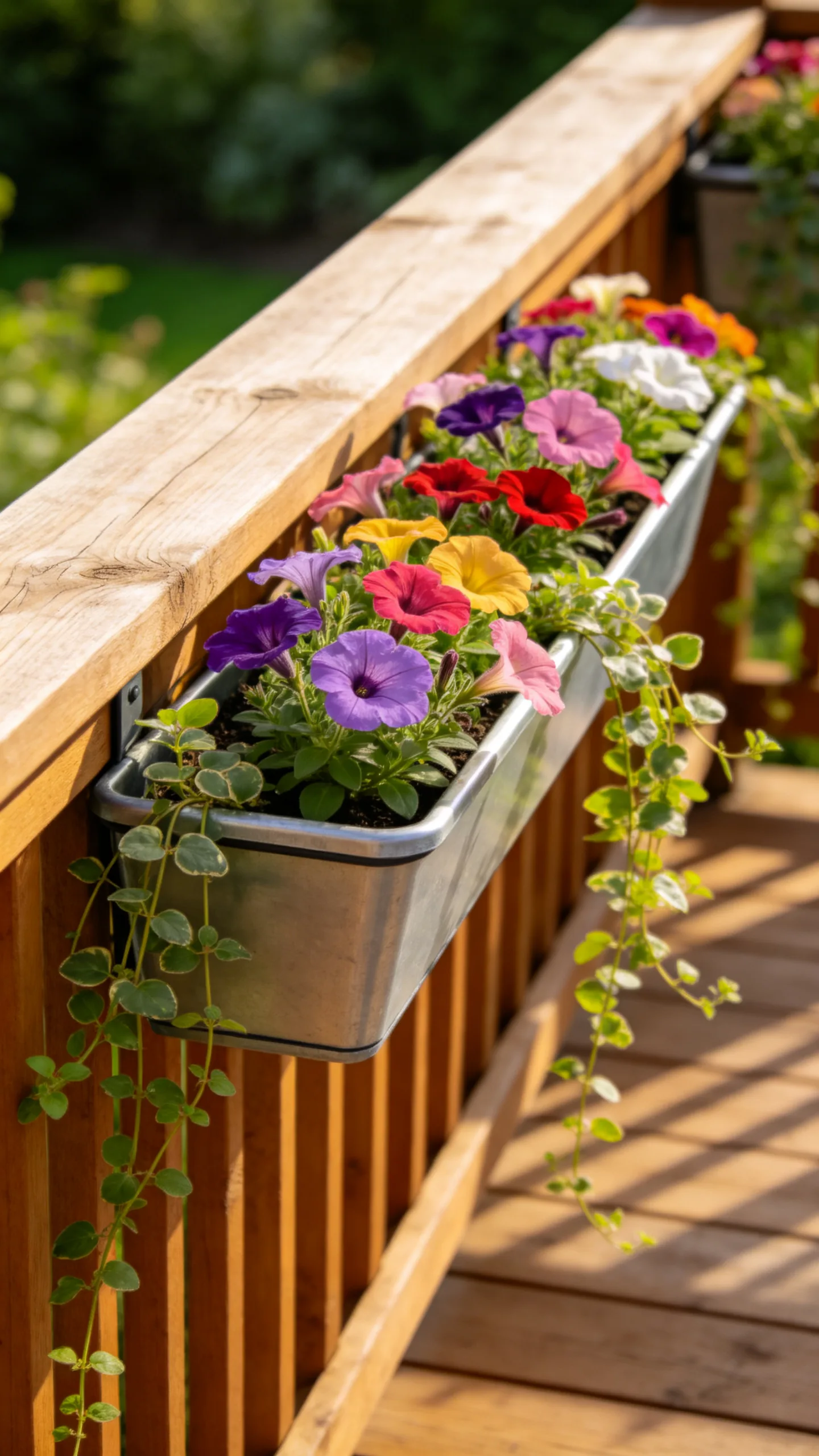 5. Slim Railing Planter Boxes