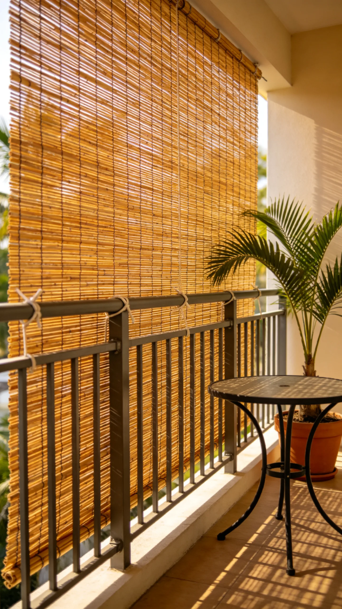 7. Natural Reed or Bamboo Roll Fencing