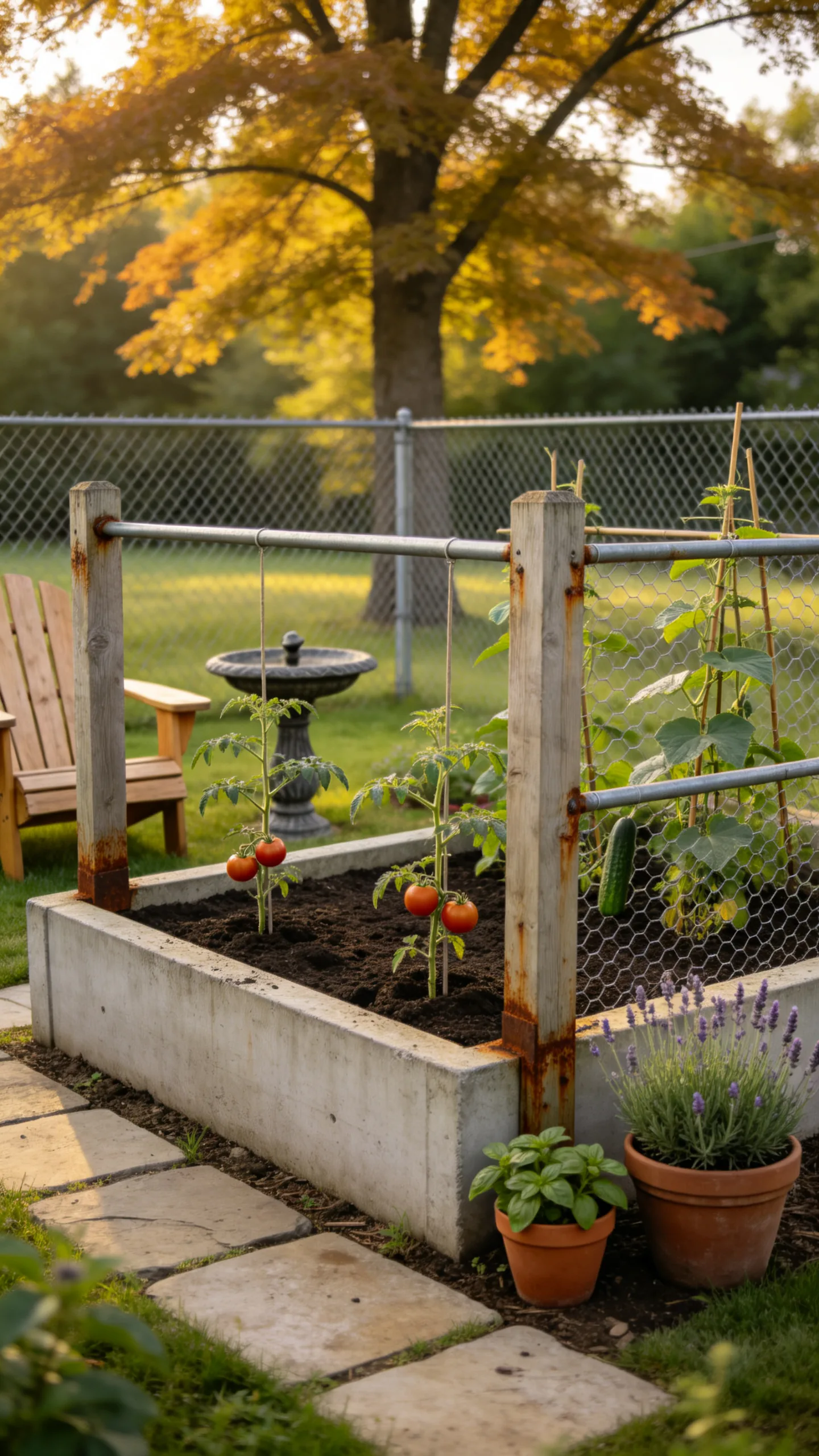 8. Enclosed Raised Bed Vegetable Garden Fence
