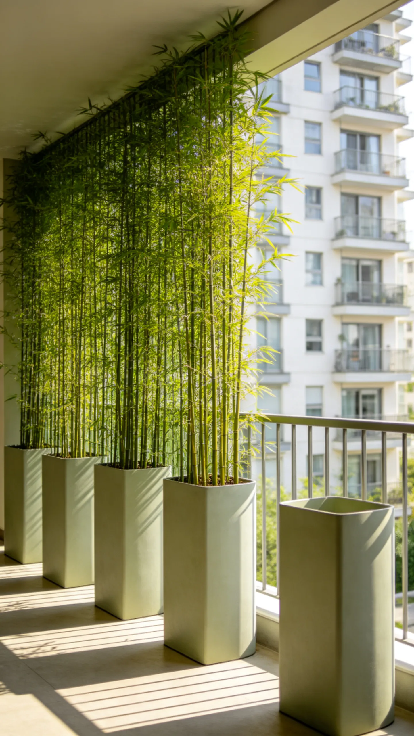 9. Add Privacy Plants in Tall Lightweight Planters