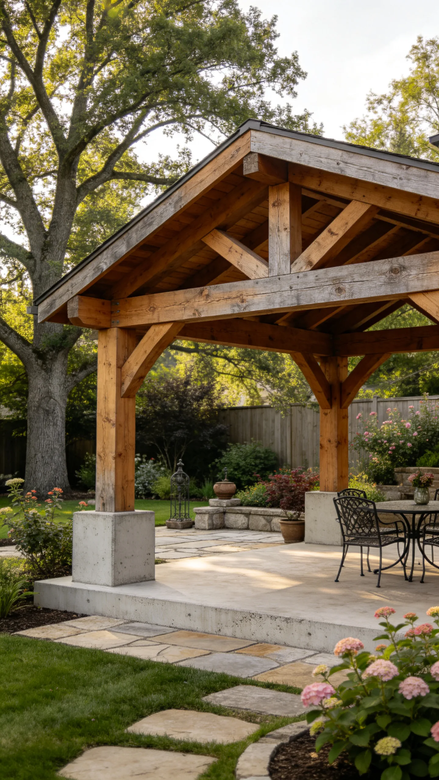 9. Heavy-Duty Timber Framed Pavilion for Large Backyards