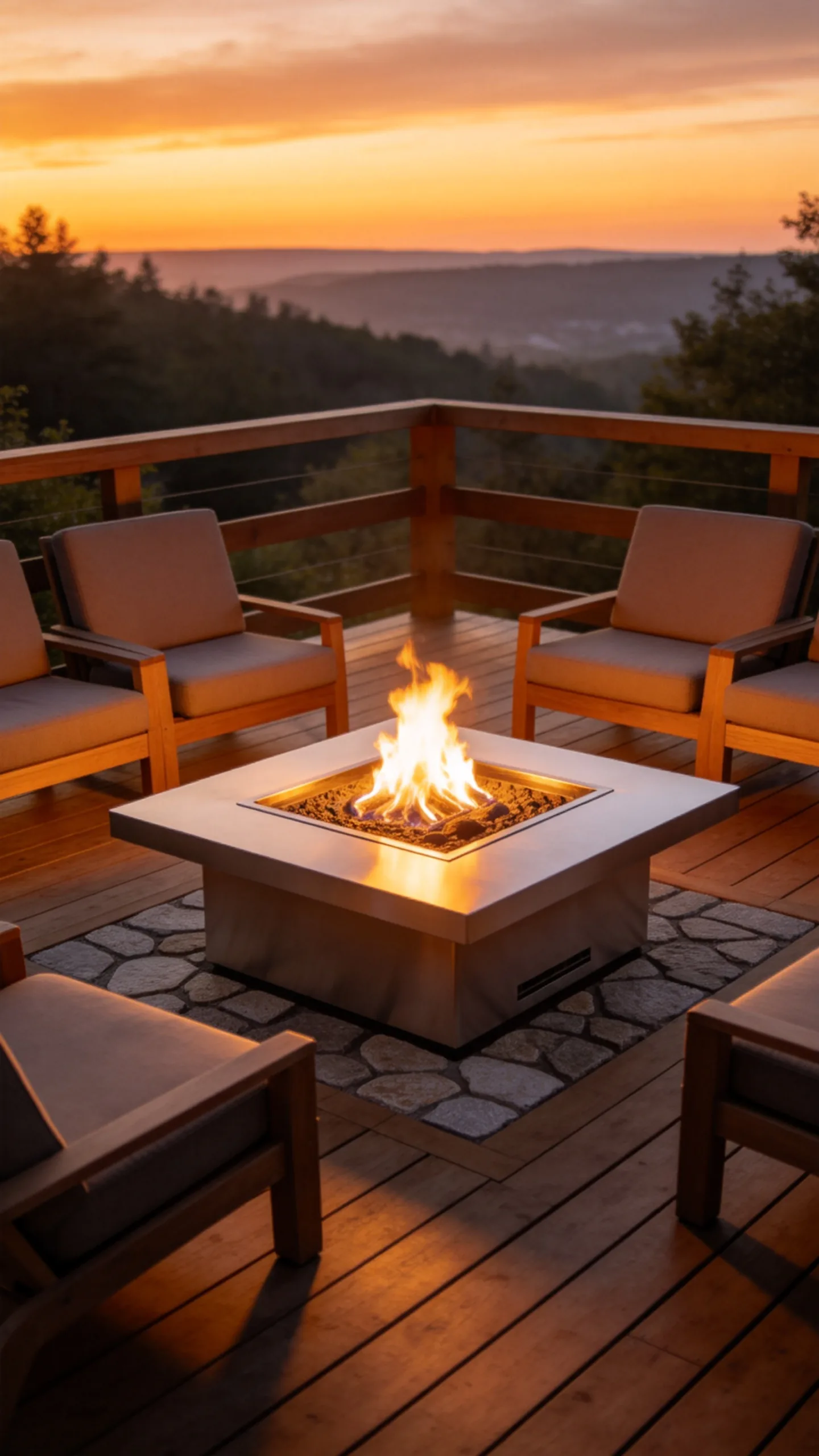 11. Cozy Fire Pit Deck Corners