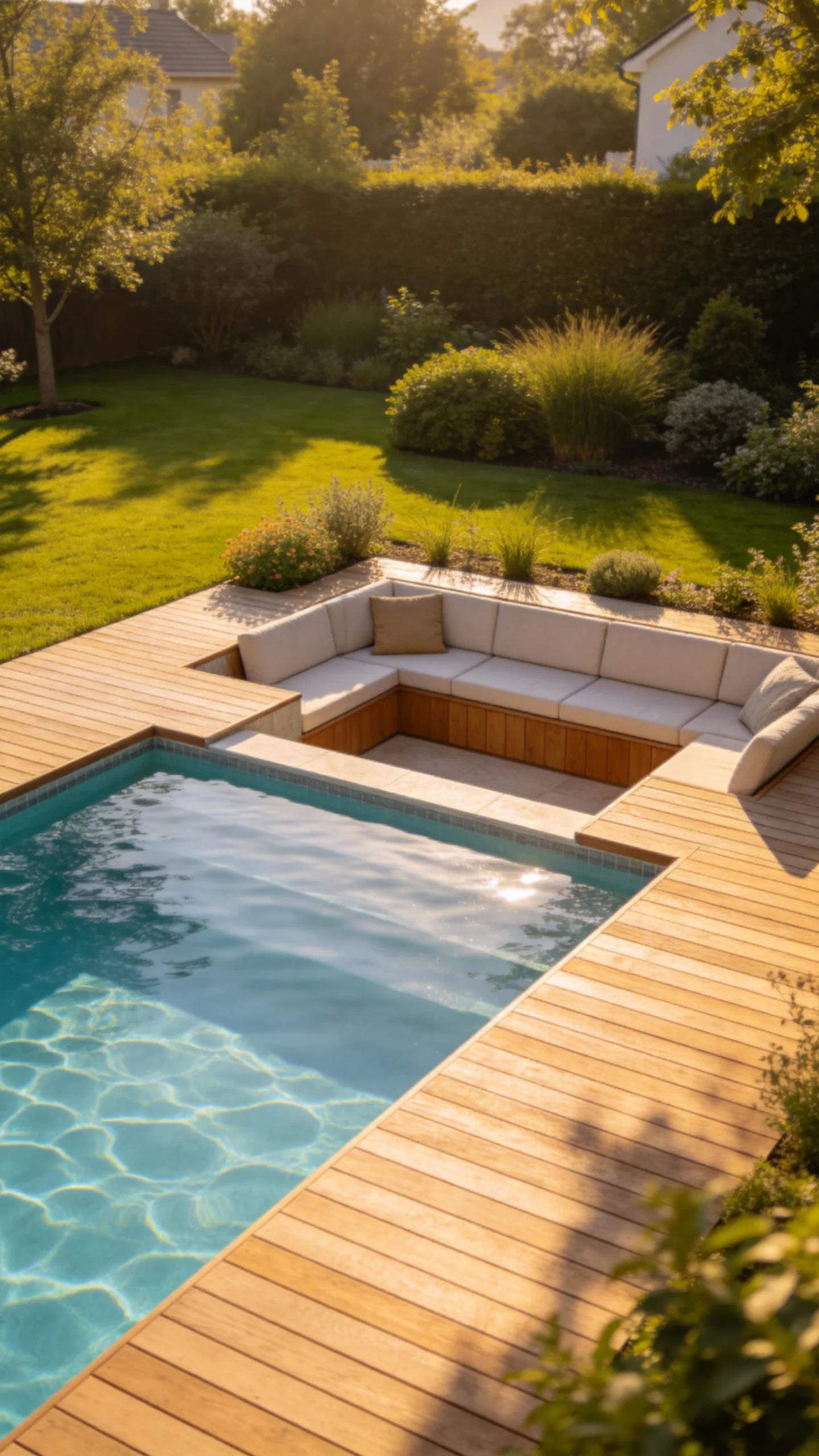 12. Sunken Seating Area Adjoining the Pool Deck