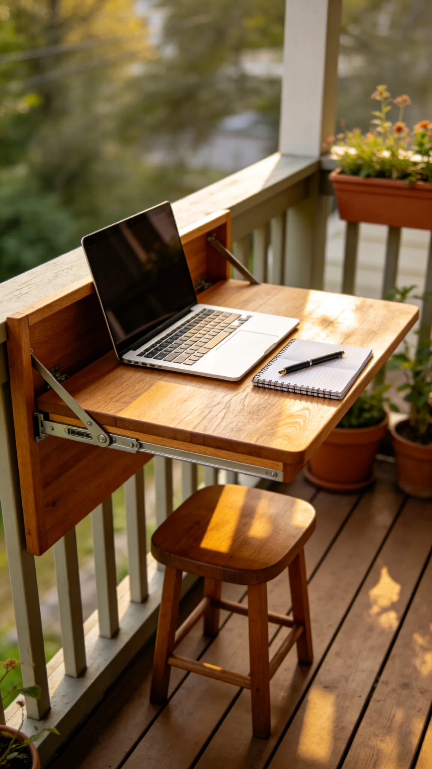 13. Fold-Down Wall Desks or Bars